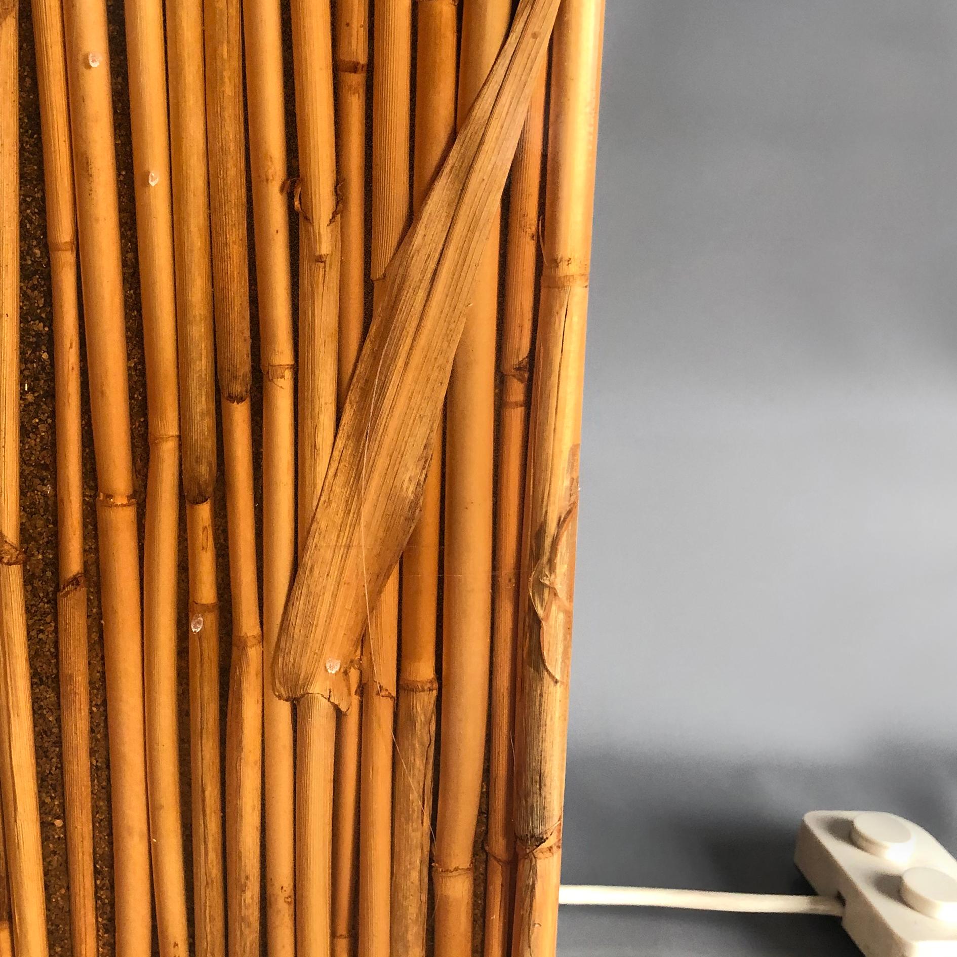 Gabriella Crespi Style Reed in Rasin Table Lamp Signed R.Marzi, Italy, 1970s For Sale 11
