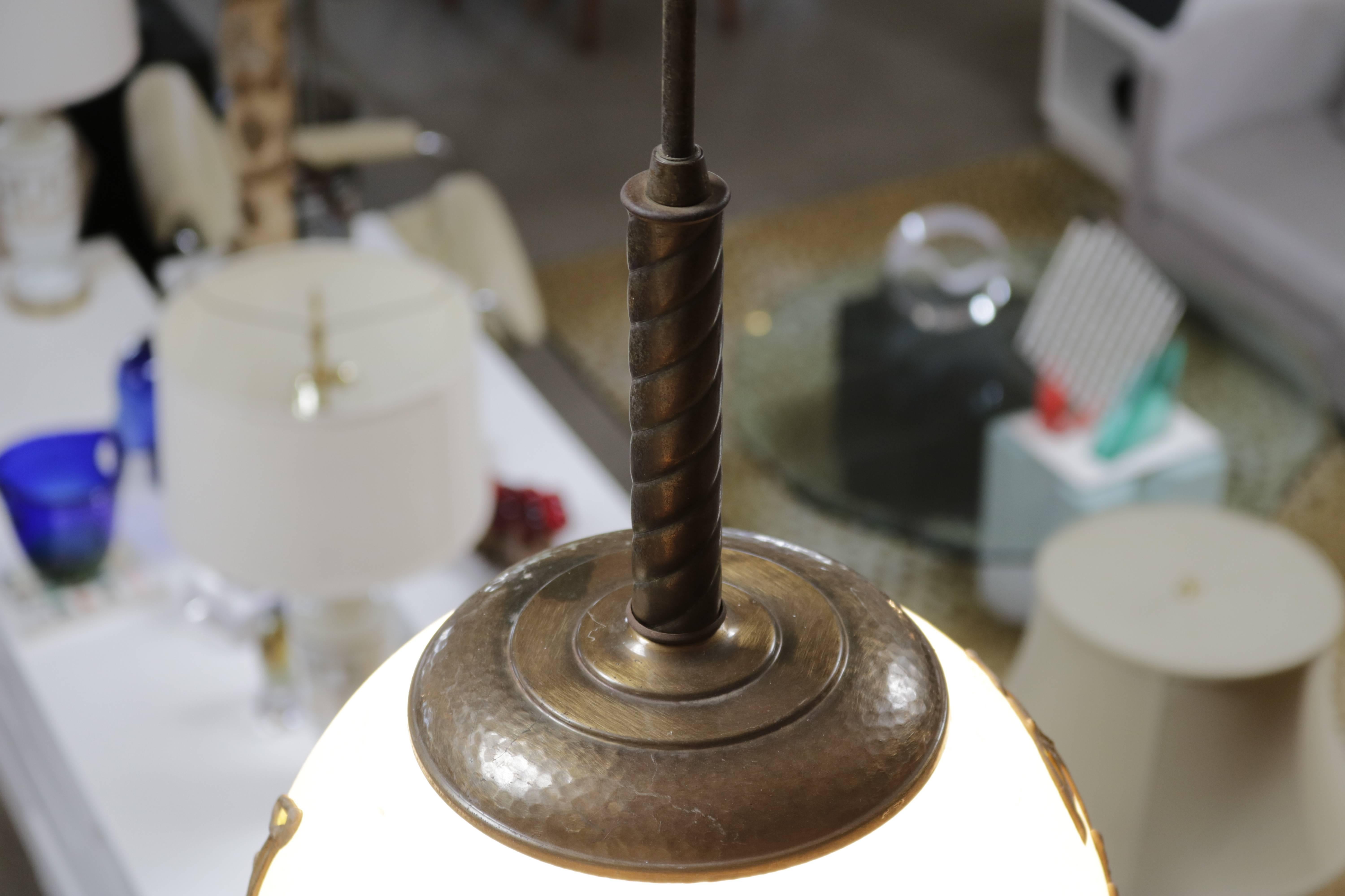 Organic Resin Pendant Lamp In Excellent Condition In Pasadena, CA