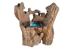 Organic Root Wood Outdoor Teak Stool