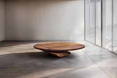 Organic Round Shape Solace 51: Solid Walnut, A Work of Functional Art