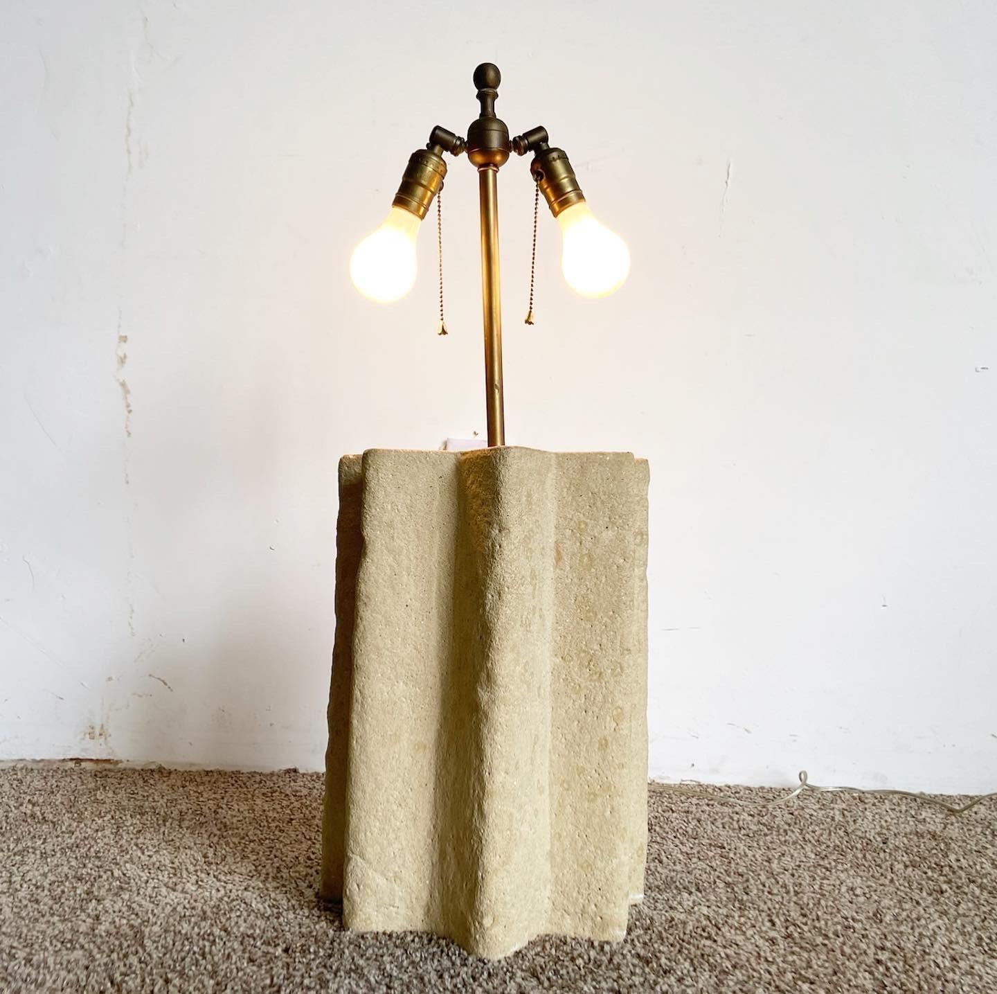 American Organic Sandstone Cement 7 Point Star Table Lamp