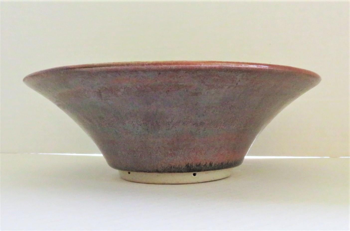 Glazed  Organic Scandinavian Modern Ceramic Bowl by Carl Harry Stålhane for Designhuset For Sale