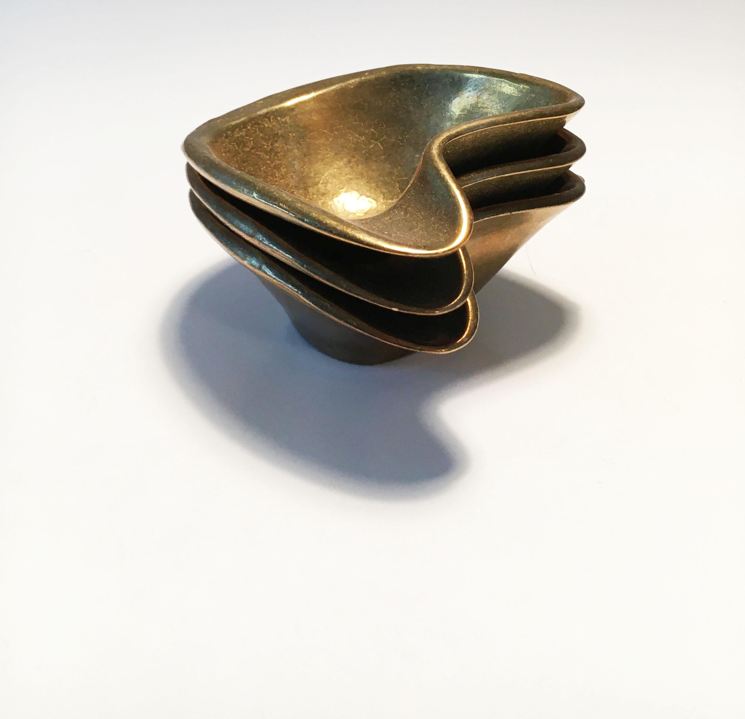 vintage brass ashtrays