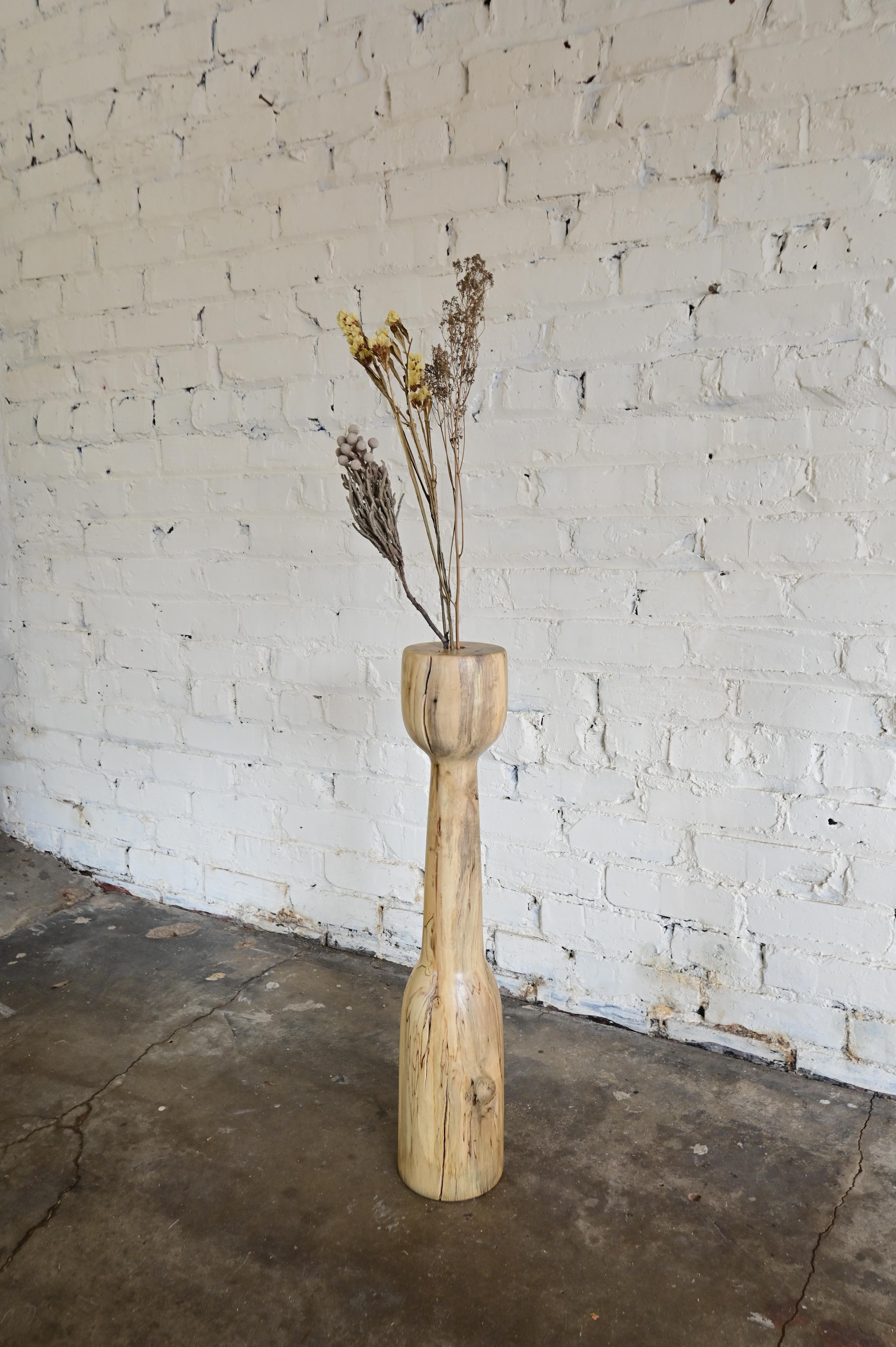 Large original wooden floor vase, suitable for both dried and live flowers (comes with 1