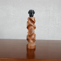 Organic Sculptural Mid-Century Wooden Table Lamp