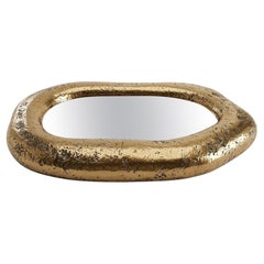 Organic Sculptural Wall Mirror in Polished Bronze Finish By Sidani Design Organic Sculptural Wall Mirror in Polished Bronze Finish By Sidani Design