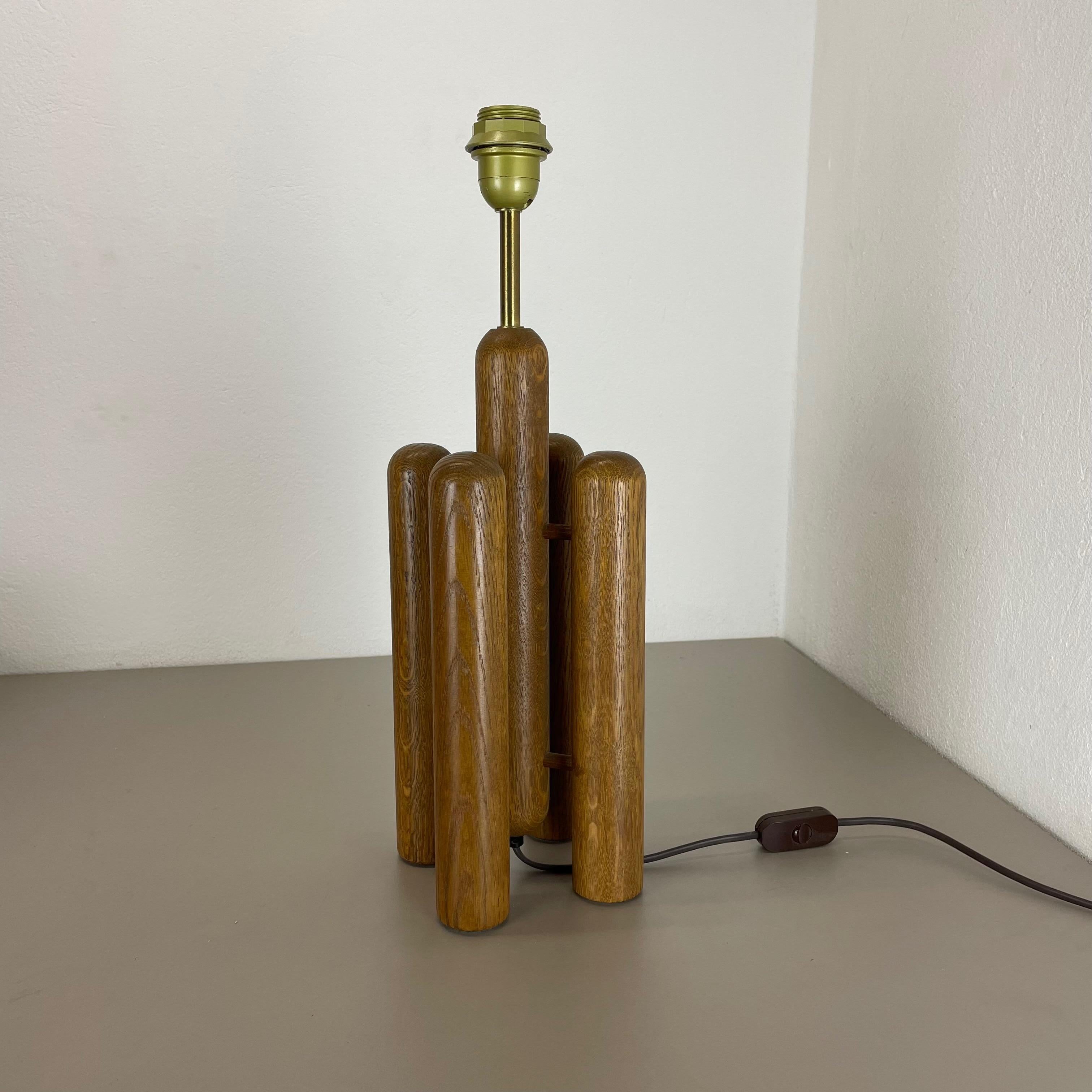 Mid-Century Modern Lampe de bureau « Rocket » sculpturale en bois organique fabriquée par Temde, Allemagne, années 1970 en vente