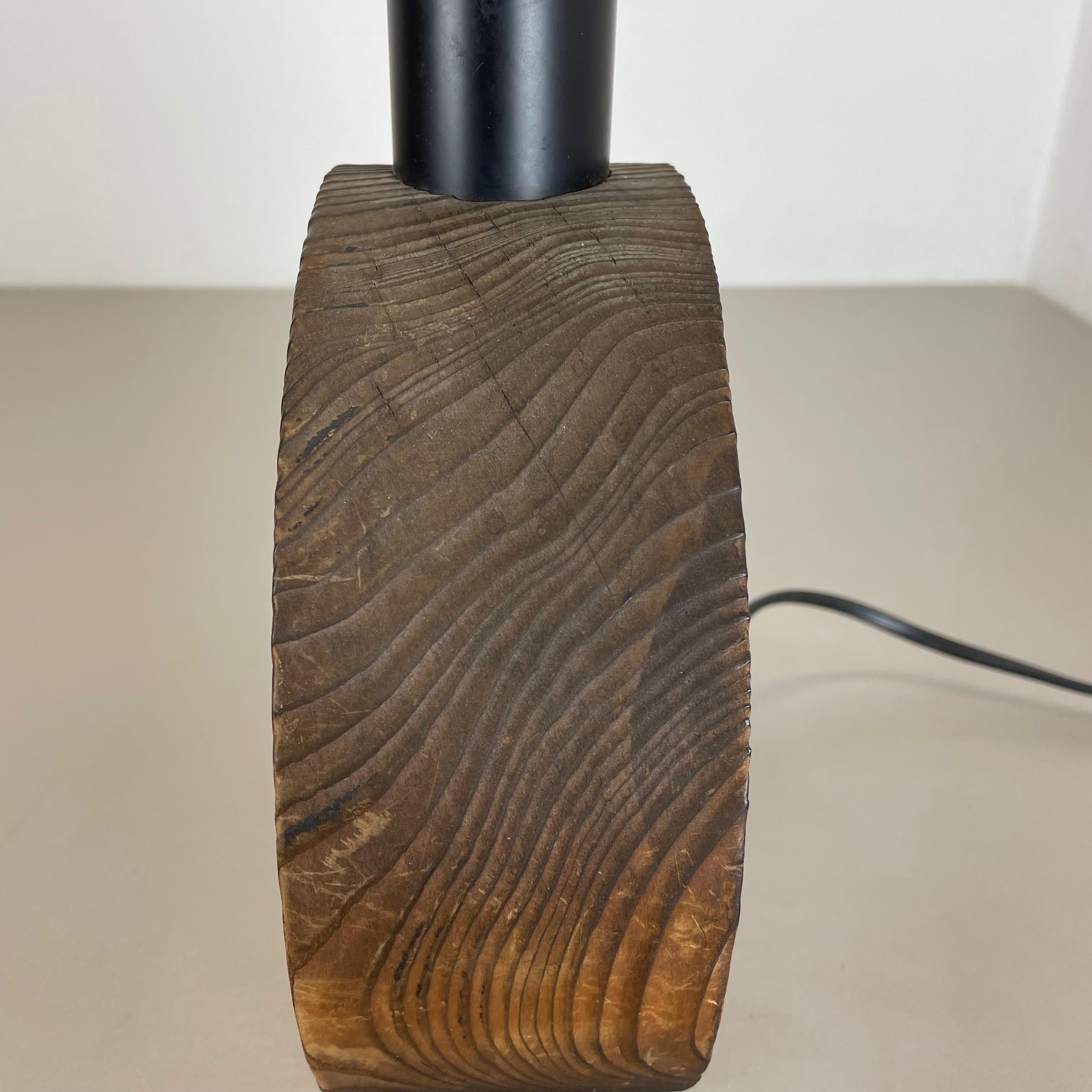 Organic Sculptural Wooden Table Light Made Temde Lights, Germany, 1970s For Sale 10