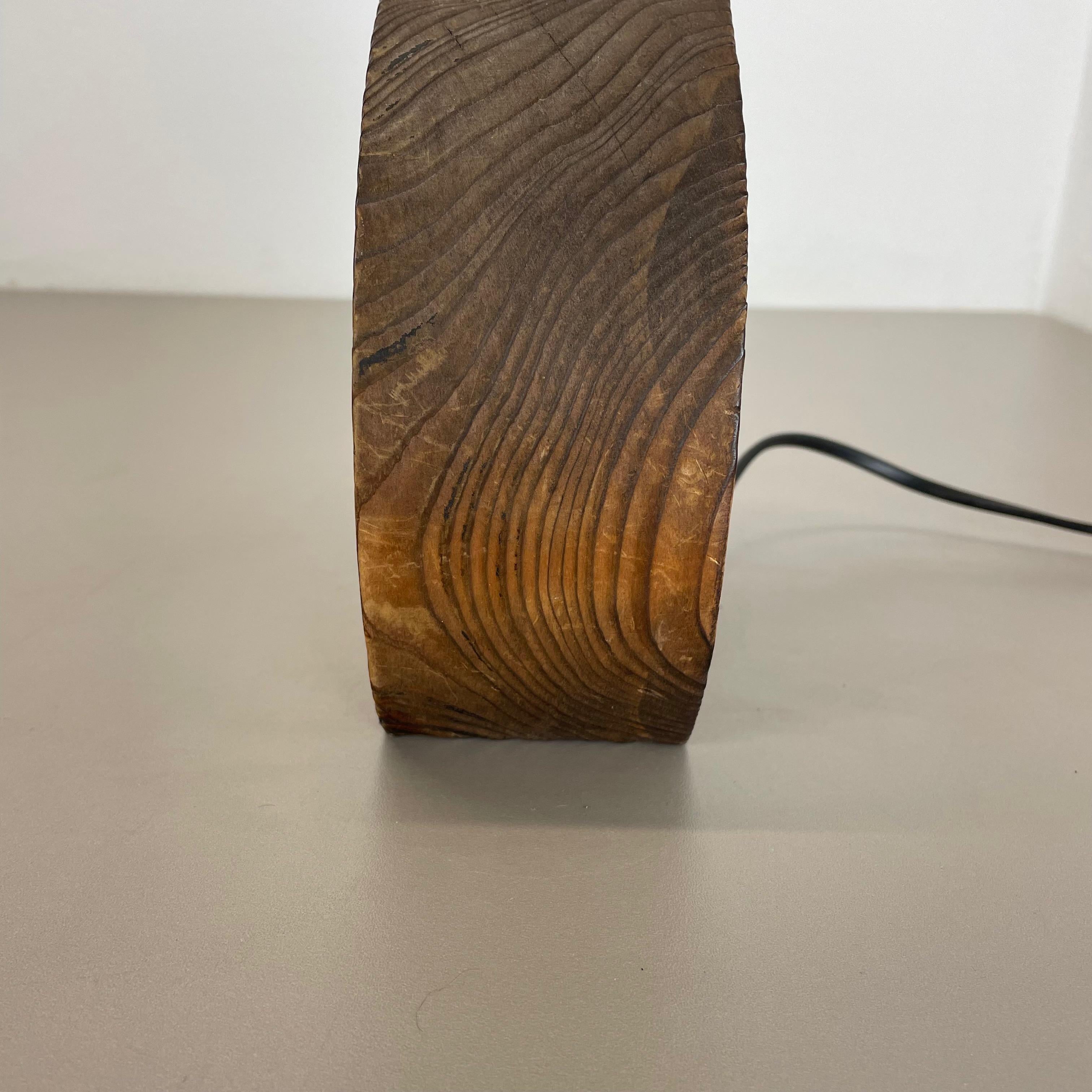 Organic Sculptural Wooden Table Light Made Temde Lights, Germany, 1970s For Sale 11