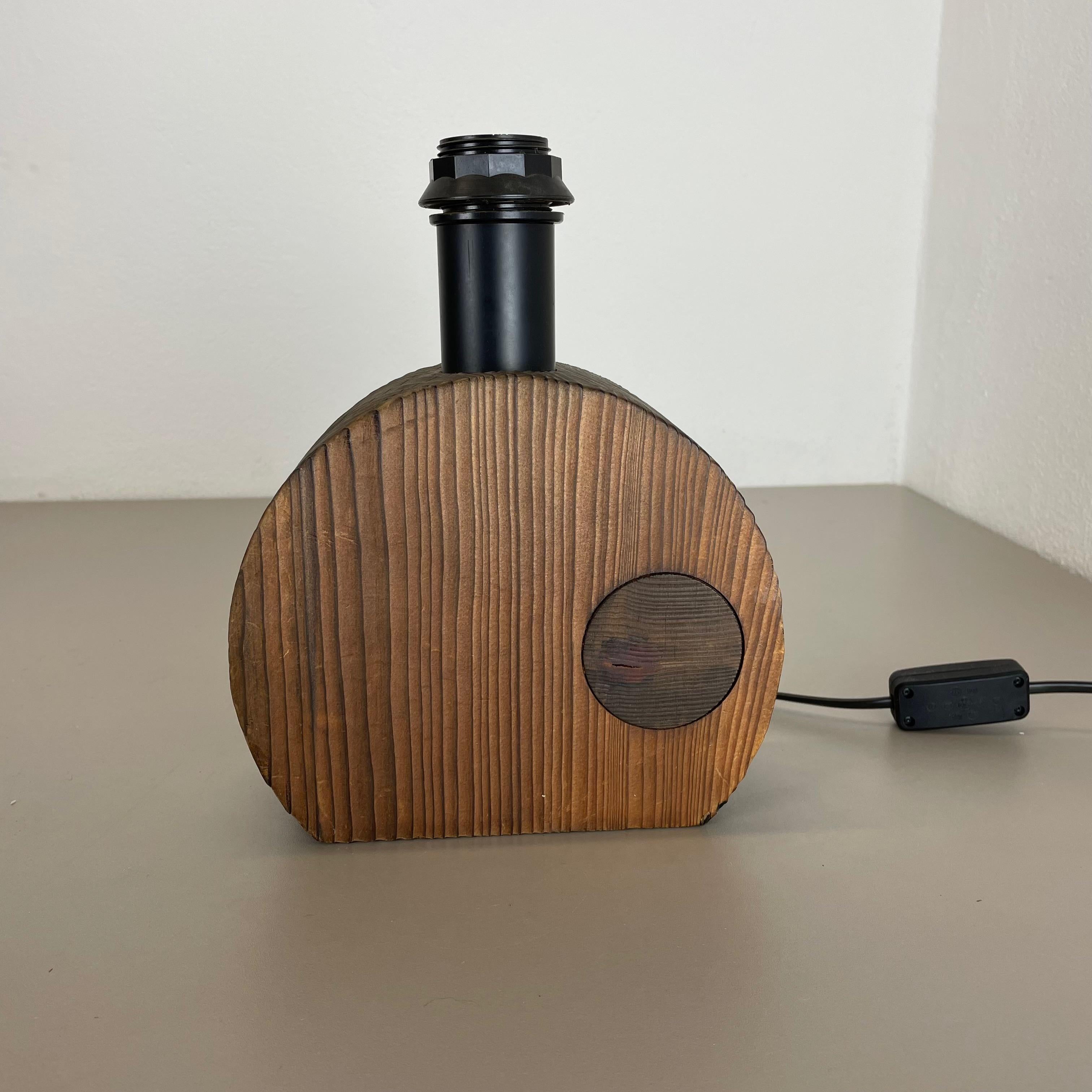 Organic Sculptural Wooden Table Light Made Temde Lights, Germany, 1970s In Good Condition For Sale In Kirchlengern, DE