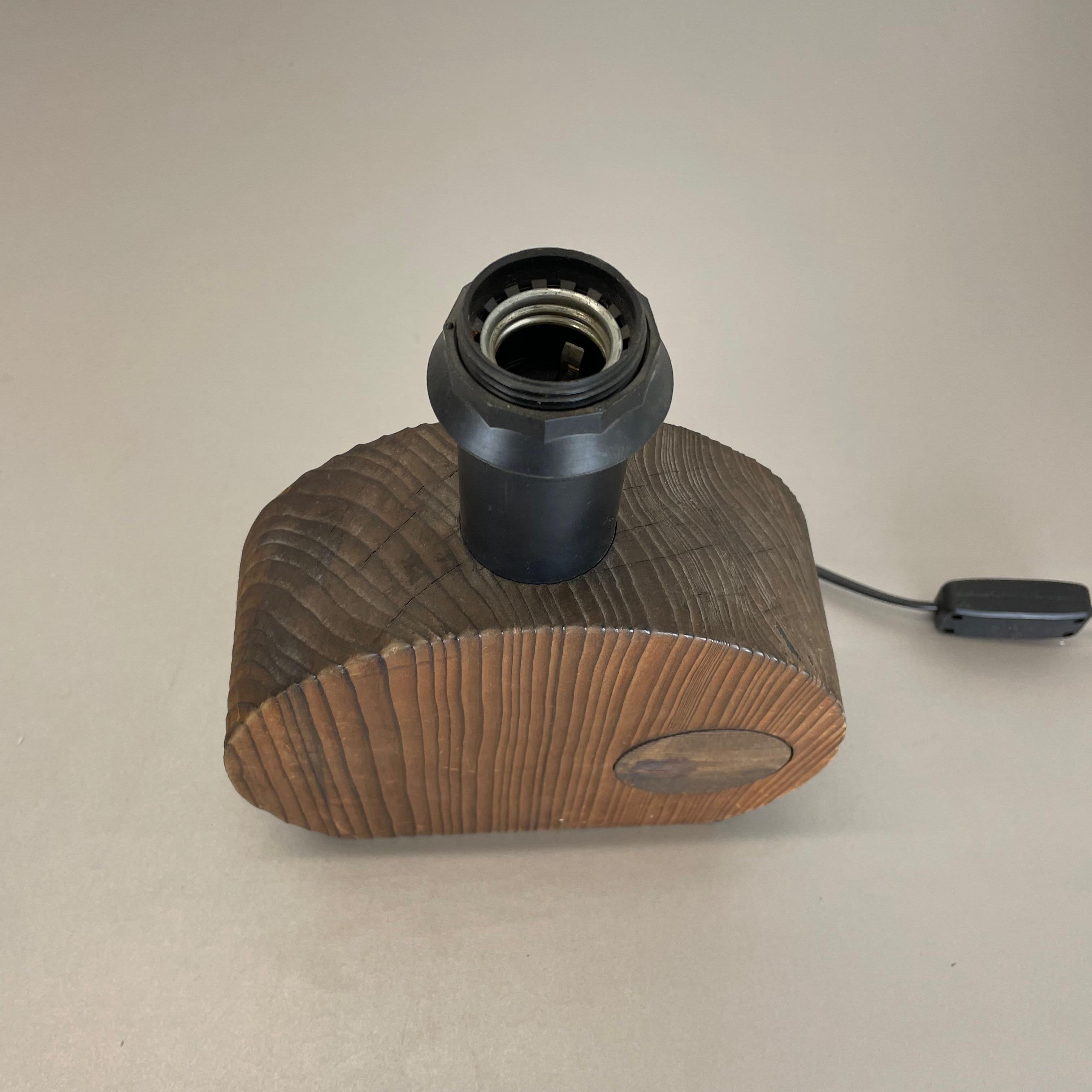 Organic Sculptural Wooden Table Light Made Temde Lights, Germany, 1970s For Sale 2