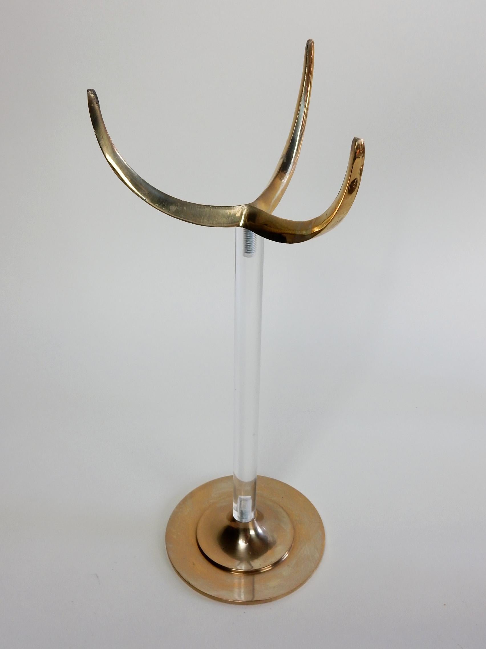 Organic Sculpture by Arthur Court, Lucite and Brass with Conch and Abalone Shell 3