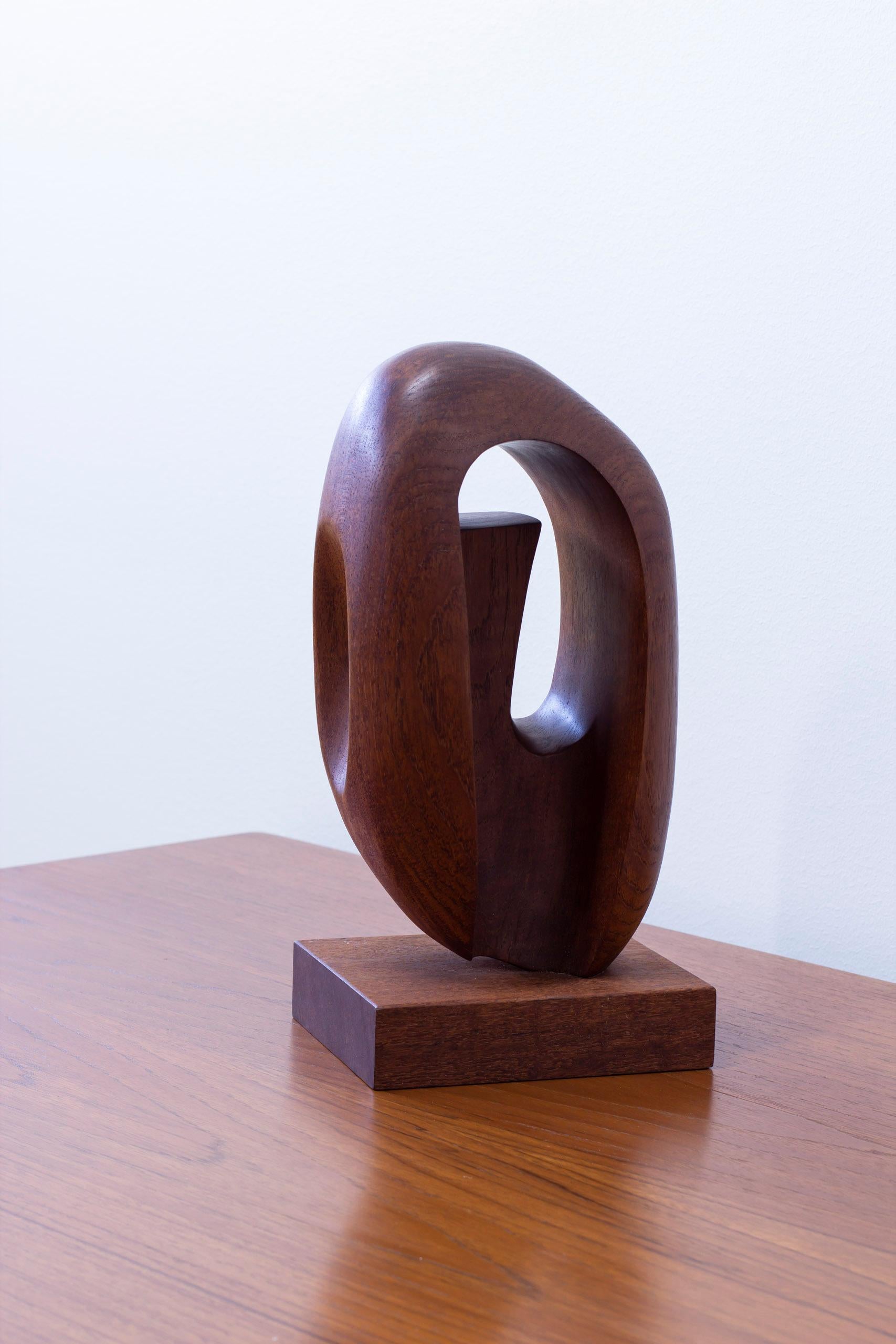 Organic sculpture in the manner of Moore by Swedish wood carver, 1950s For Sale 4