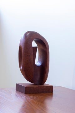 Organic sculpture in the manner of Moore by Swedish wood carver, 1950s