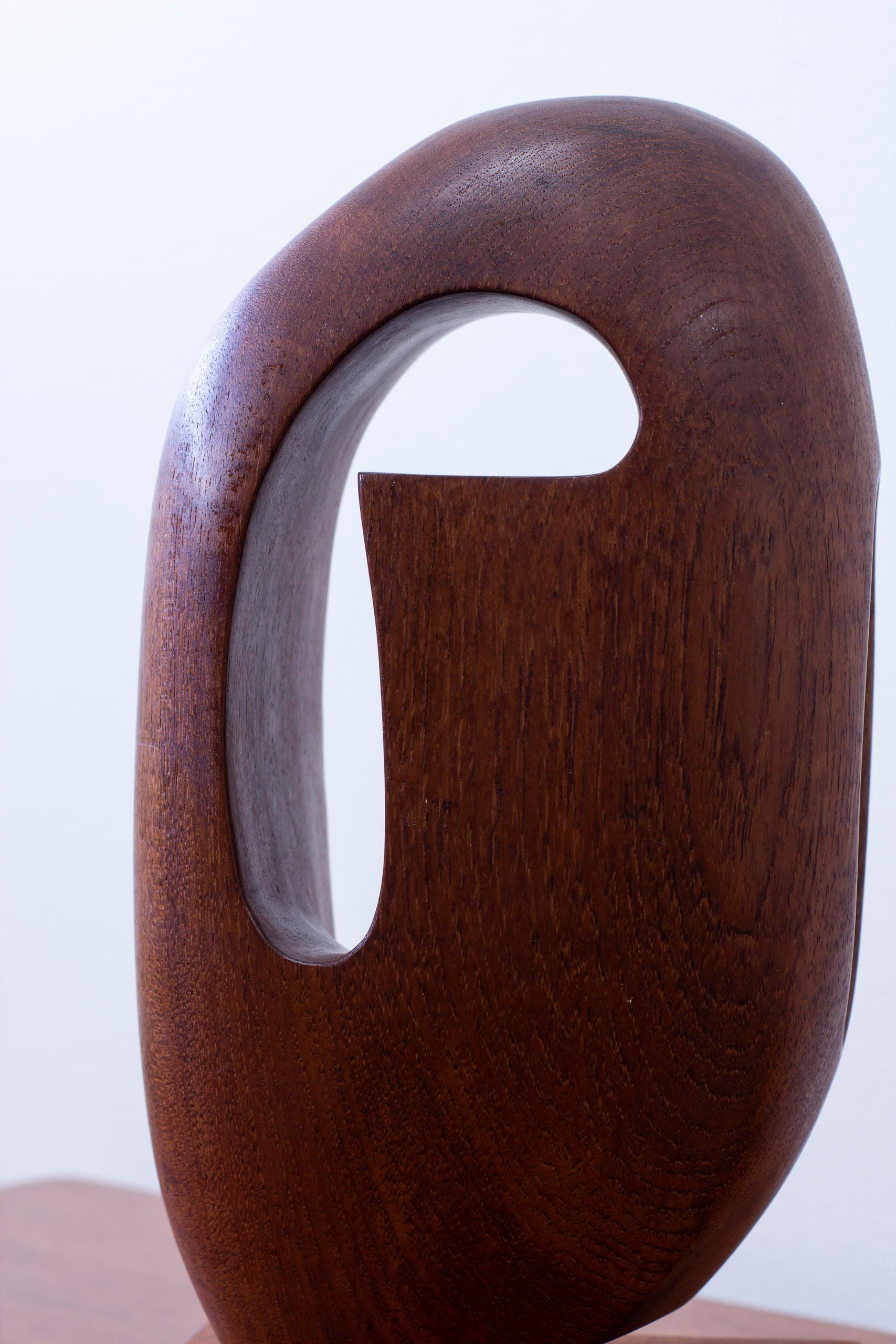 Organic sculpture in the manner of Moore by Swedish wood carver, 1950s 1