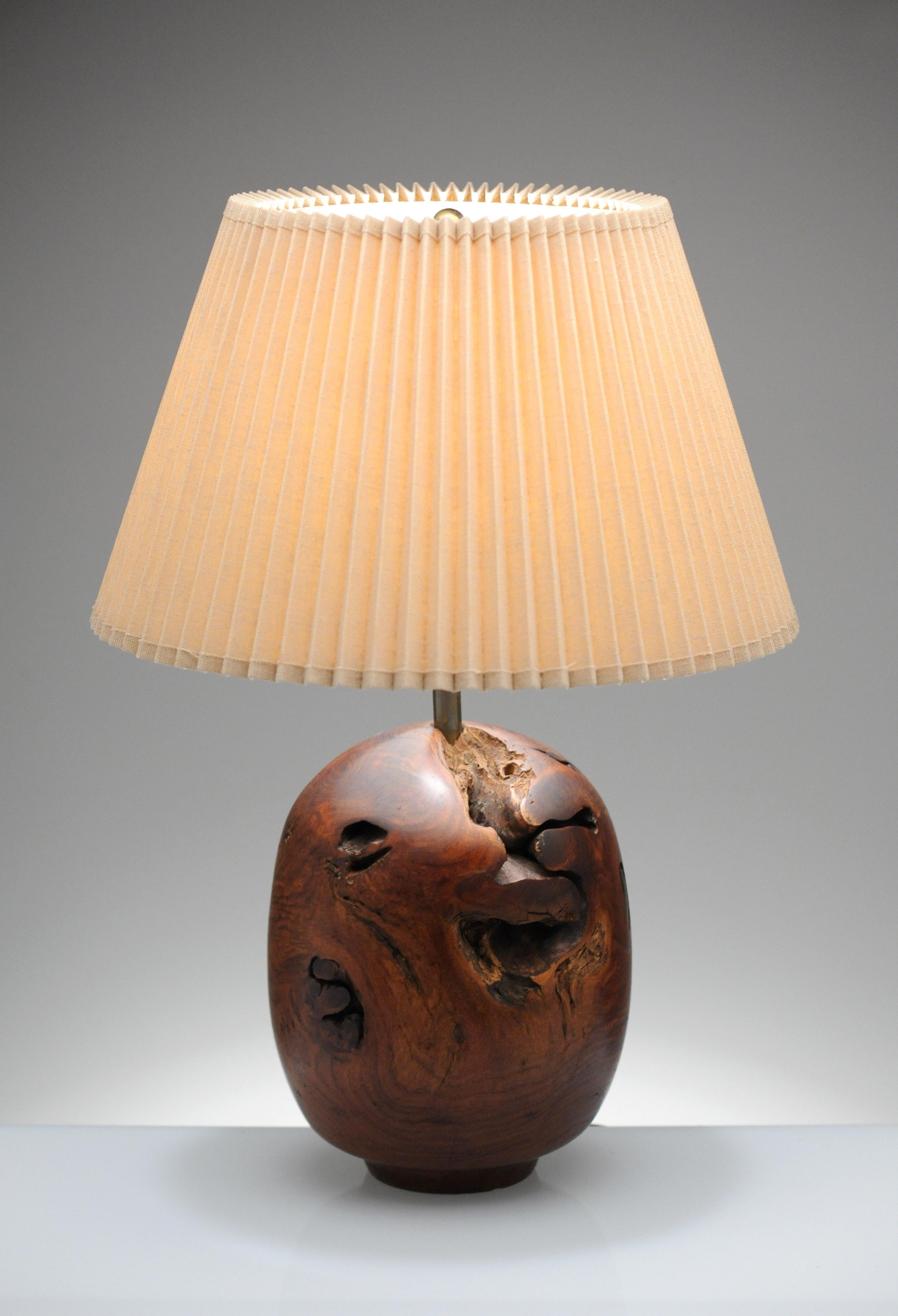 Organic Sculpture Turned Mesquite Table Lamp by Chris Eggers 8