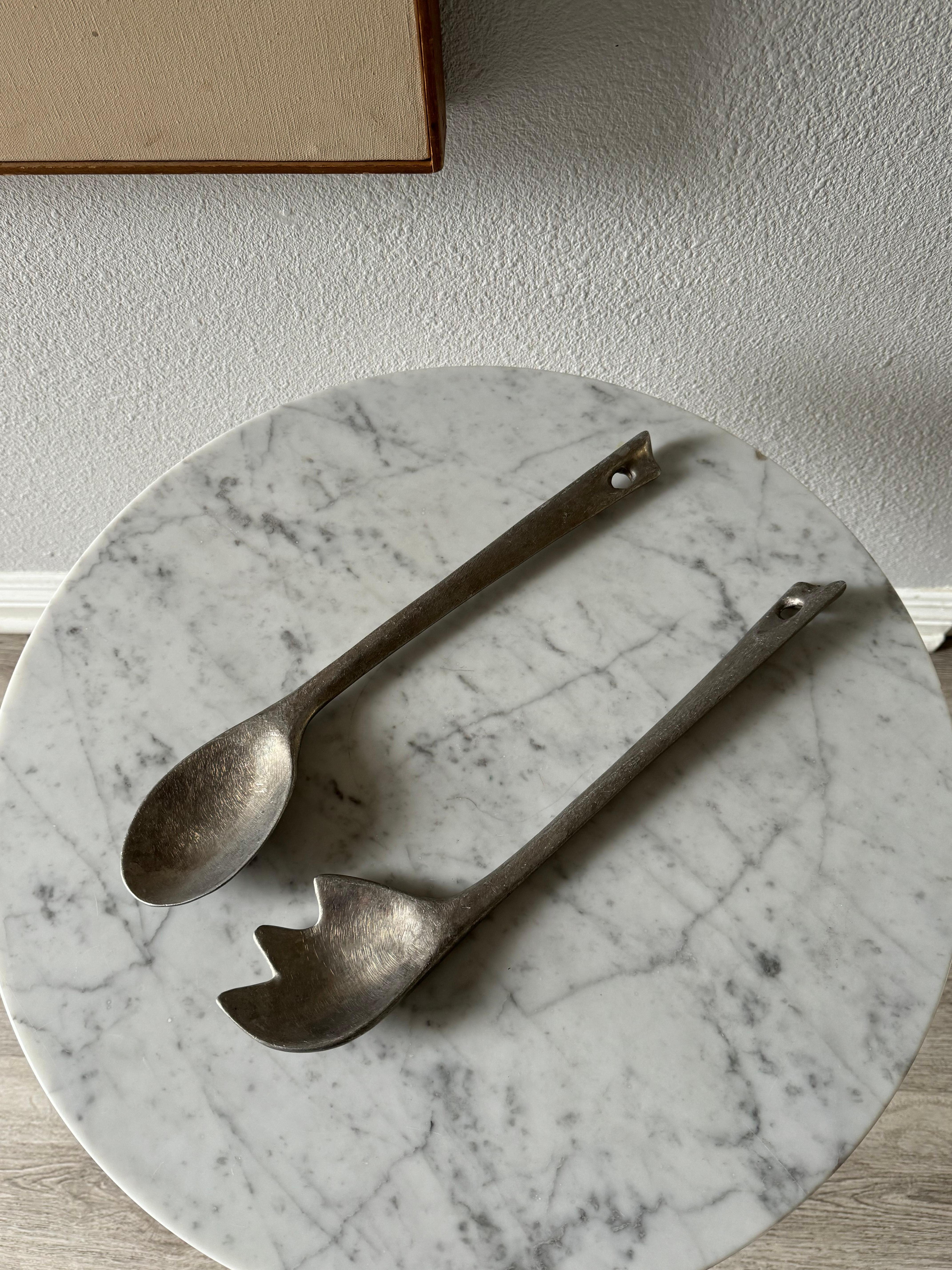 Mid-Century Modern Organic Serving Tools By Bruce Fox, USA Circa 1970s For Sale