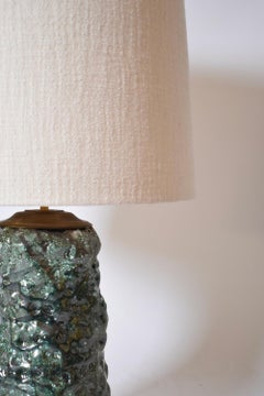 Organic shape green ceramic lamp Helder, 2025