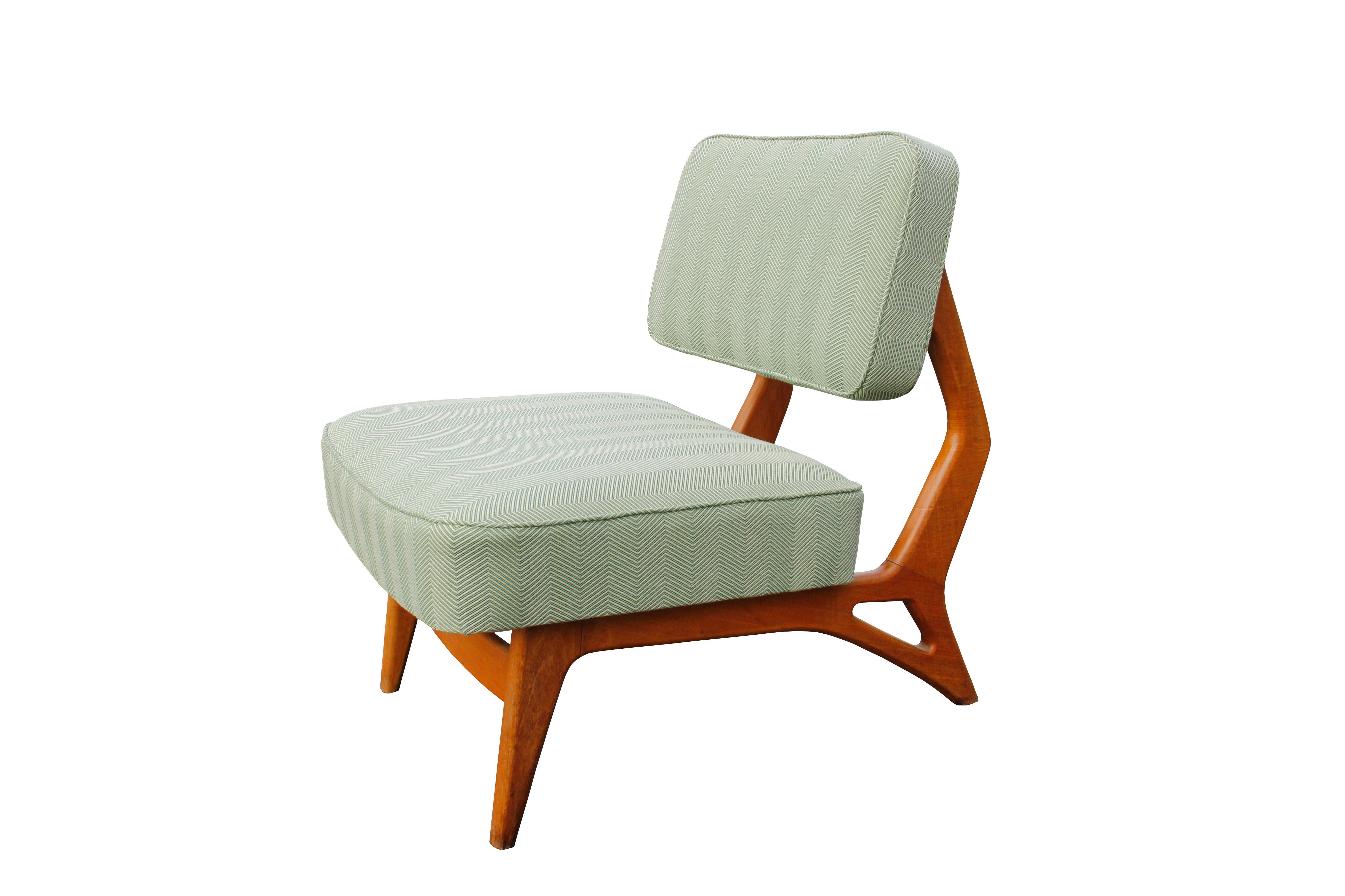 Mid-Century Modern Organic Shape Chair by Moveis Cimo, Brazil 1950s For Sale