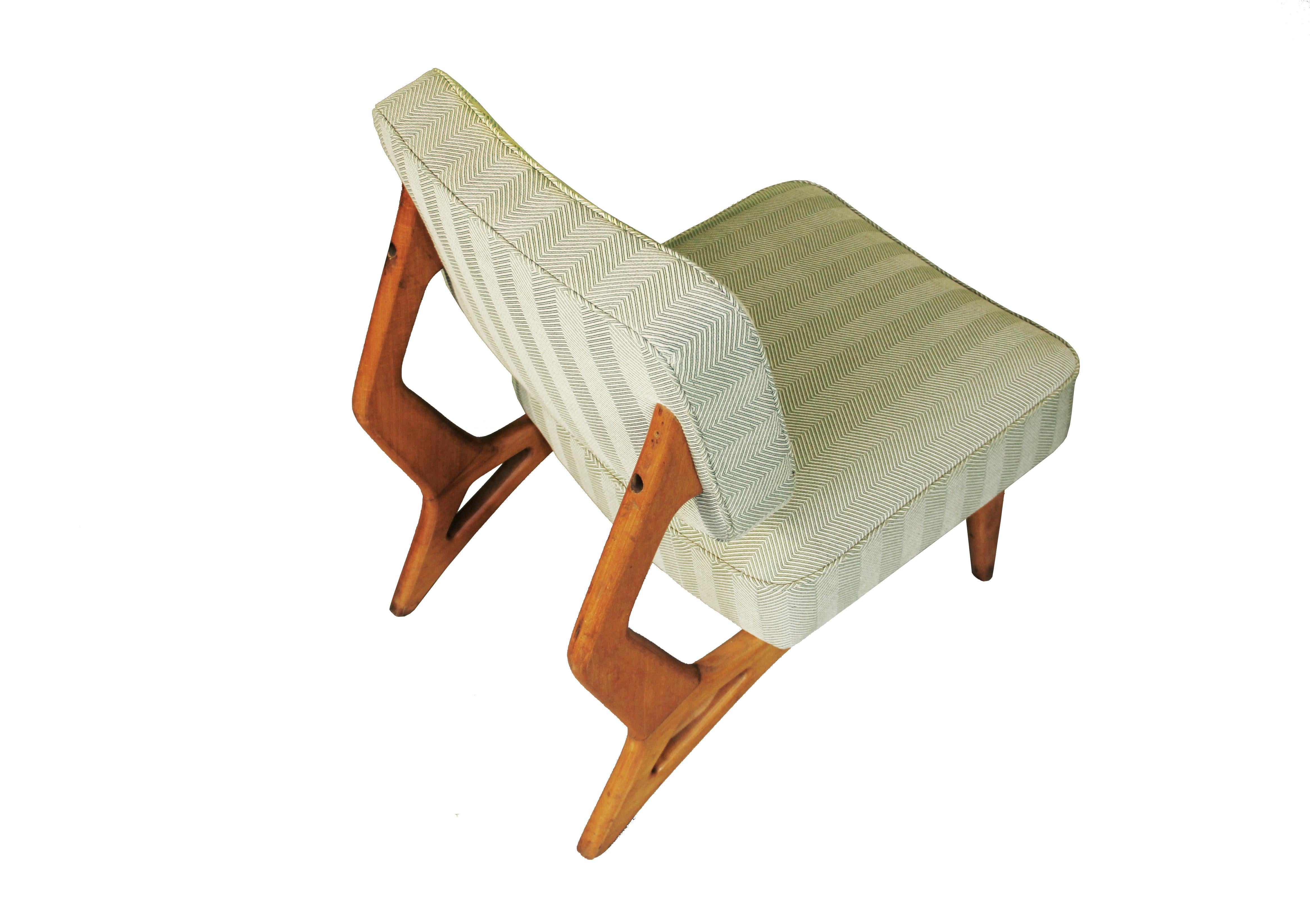 Mid-Century Modern Organic Shape Chair by Moveis Cimo, Brazil 1950s For Sale