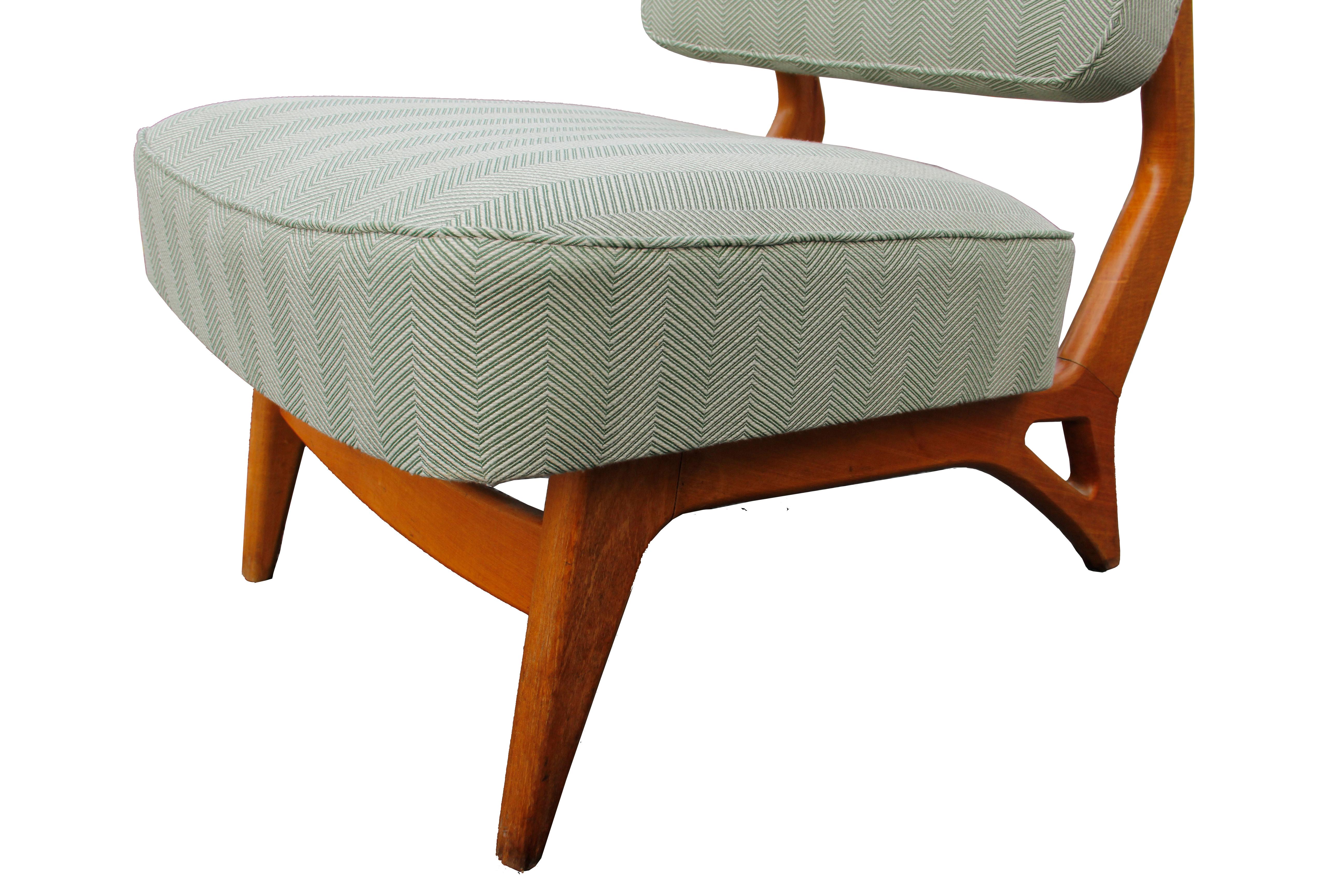 Organic Shape Chair by Moveis Cimo, Brazil 1950s In Good Condition For Sale In Whitstable, GB