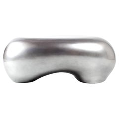 Organic Shape Silver Coffee Table by Marie Leblon France 2003