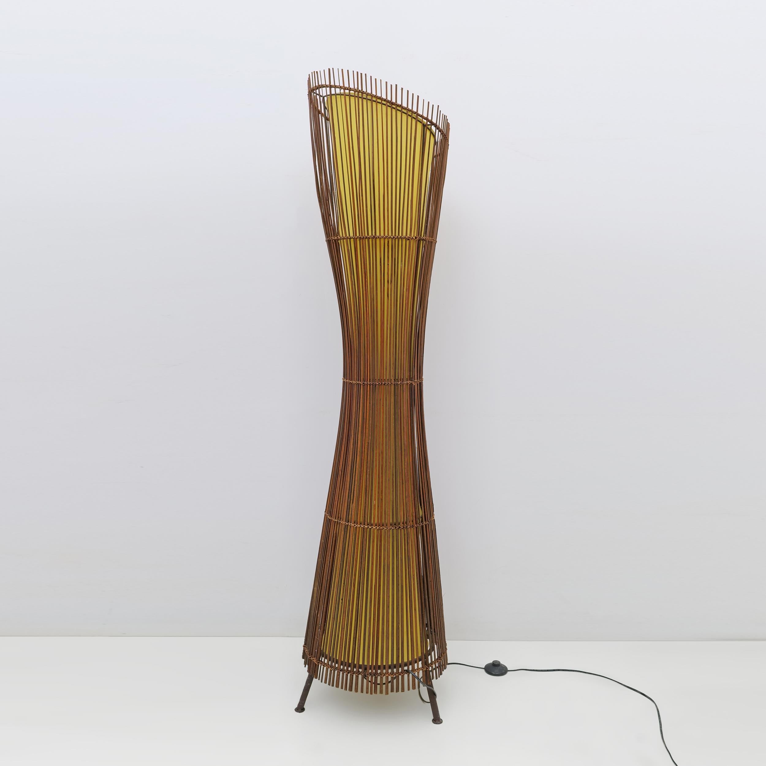 Organic Shaped Bamboo Floor Lamp 