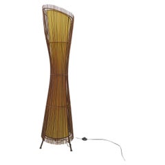 Organic Shaped Bamboo Floor Lamp "Kobe", France, 1980s