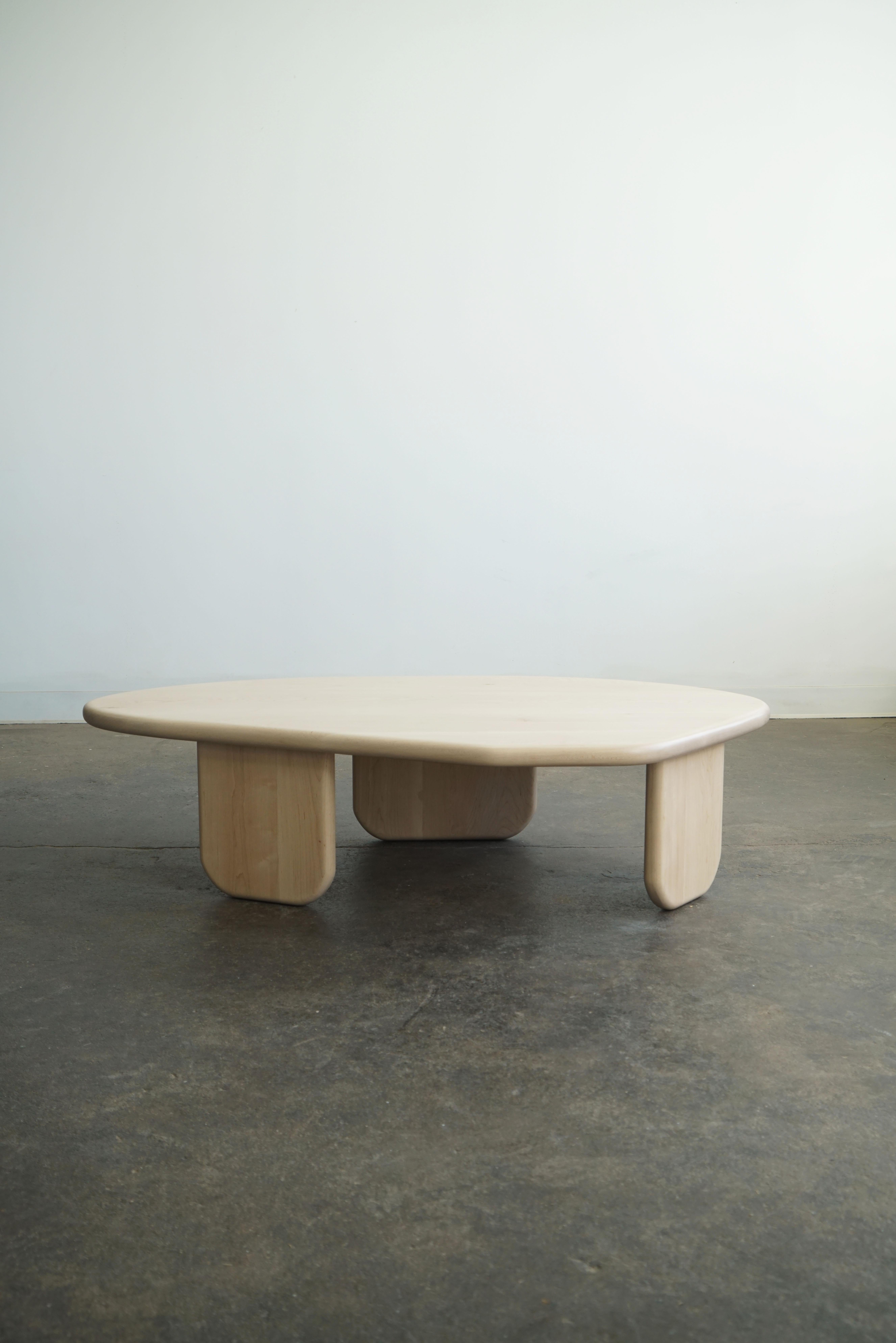 Organic Shaped Coffee Table by Last Workshop in Maple, Custom options