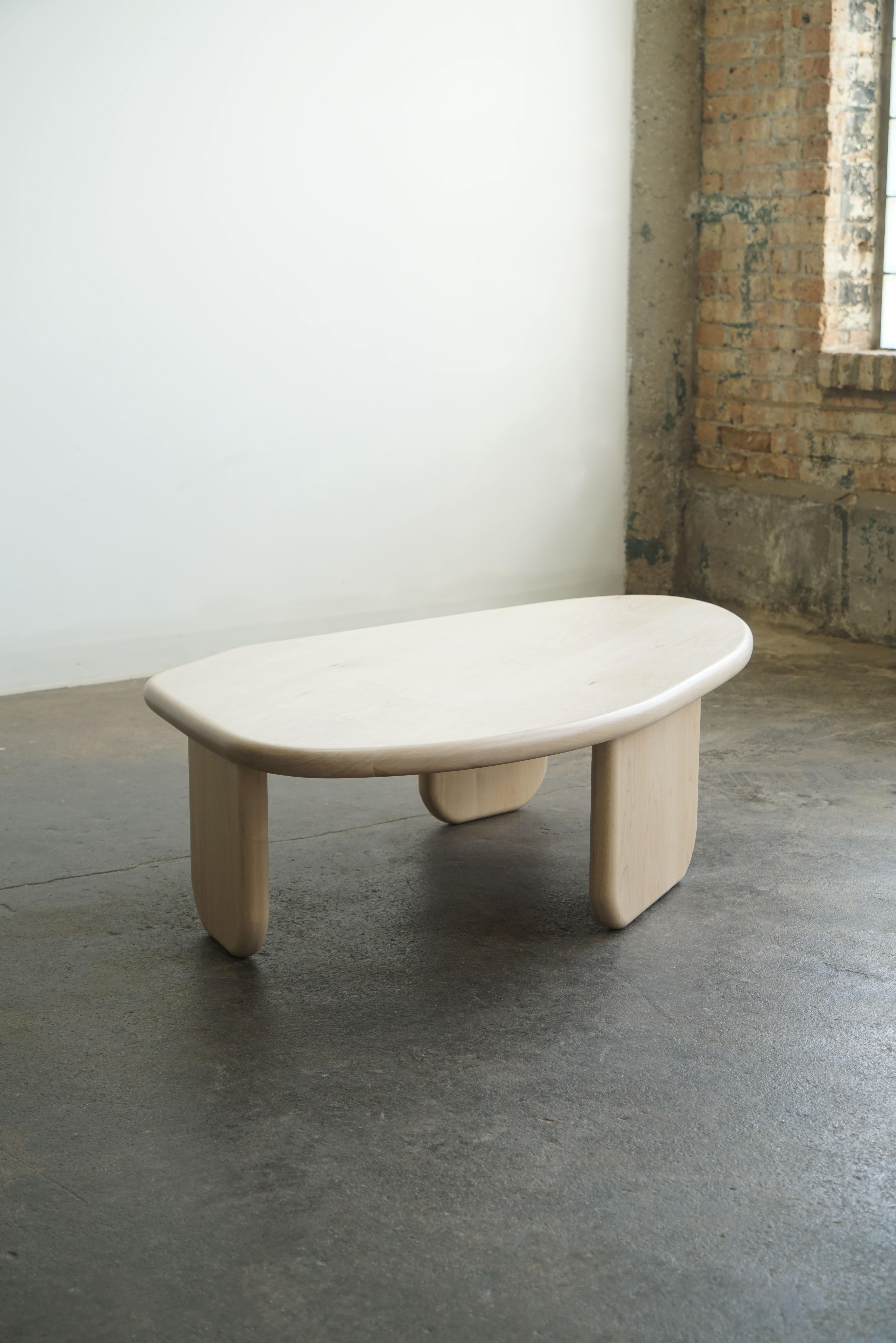 Contemporary Organic Shaped Coffee Table by Last Workshop in Maple, Custom options For Sale
