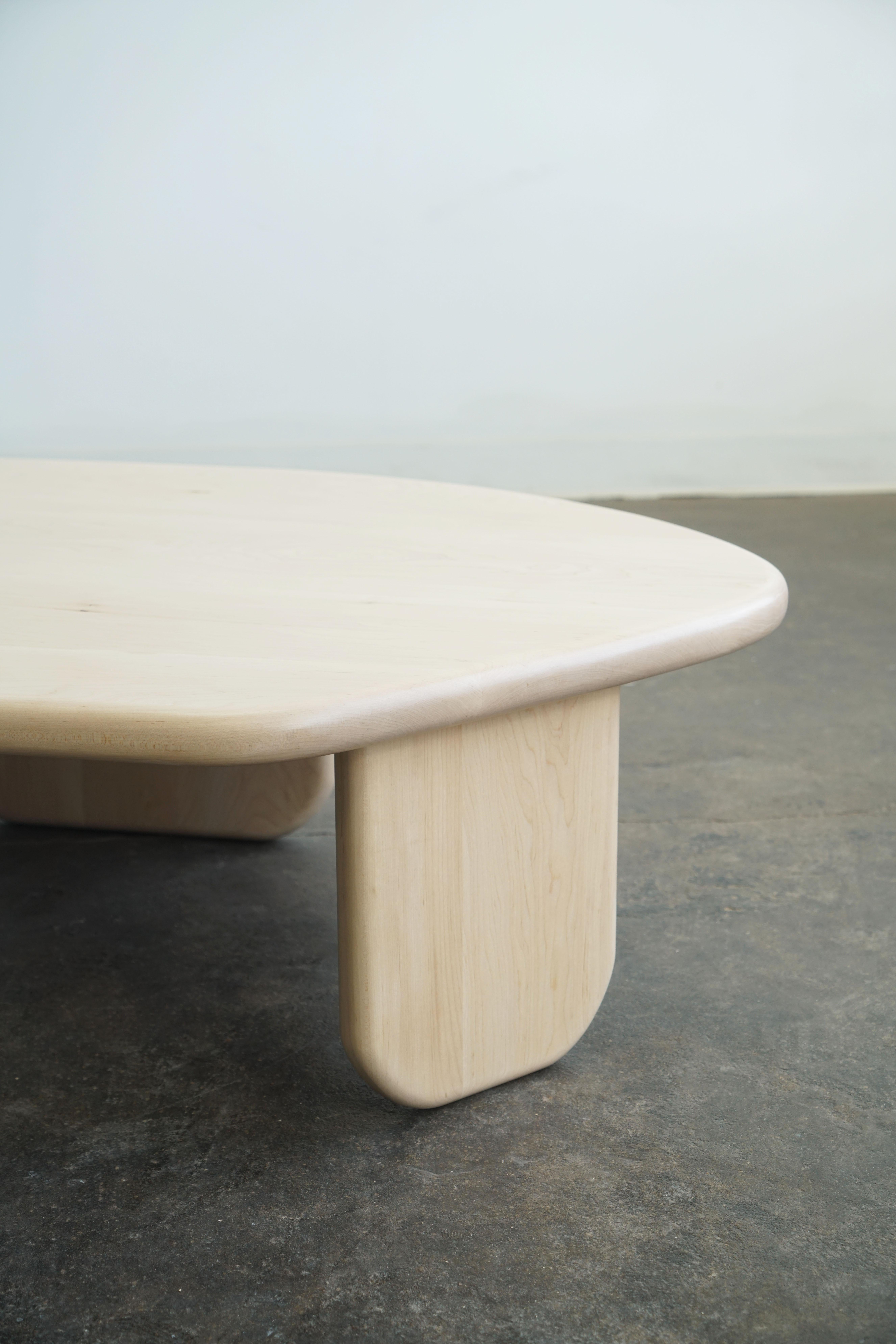 Organic Modern Organic Shaped Coffee Table by Last Workshop in Maple, Custom options For Sale