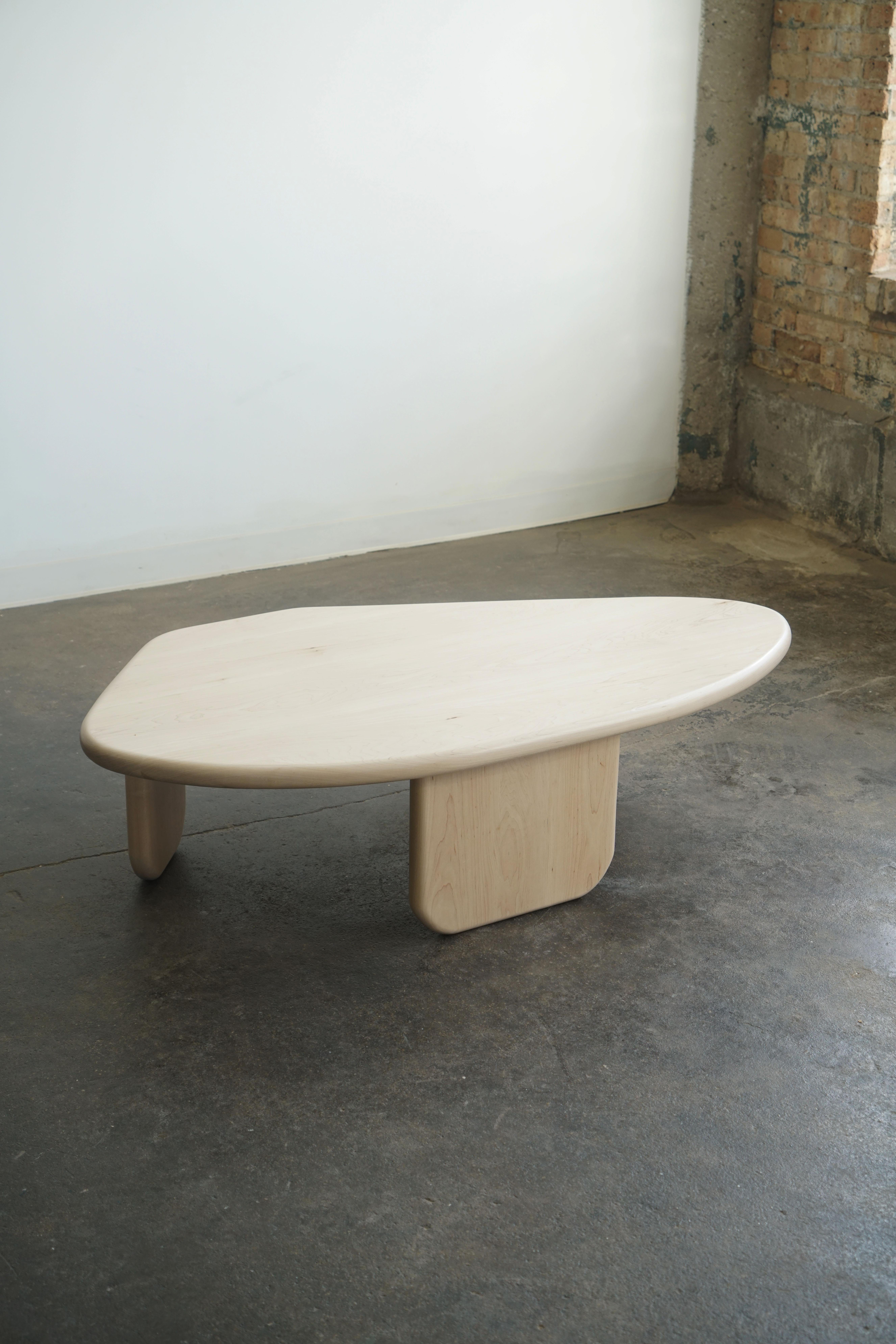 Organic Shaped Coffee Table by Last Workshop in Maple, Custom options In New Condition For Sale In Chicago, IL