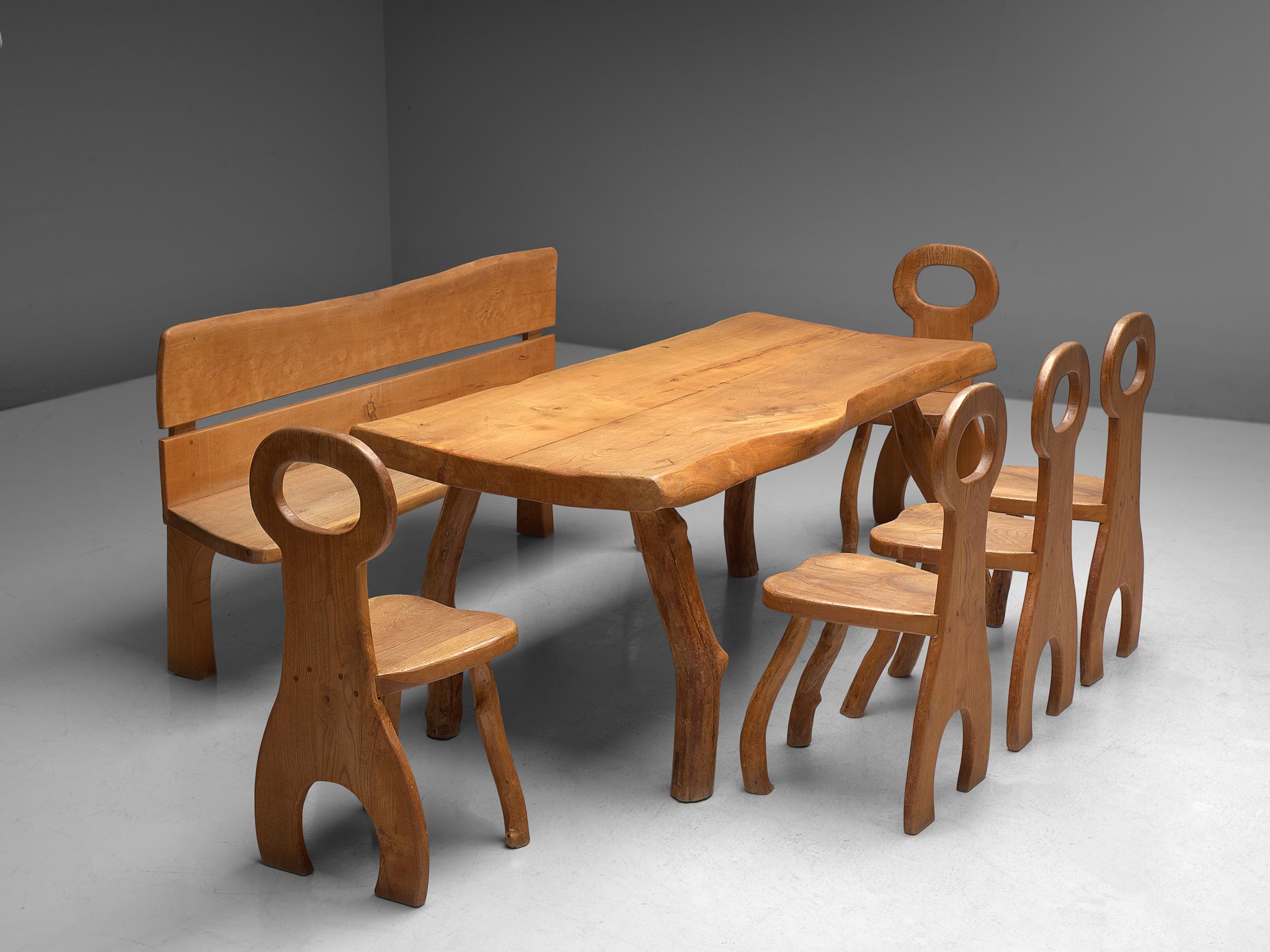 French Organic Shaped Dining Room Set, France, 1960s