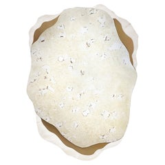 Organic shaped Estremoz marble bronzed brass Arizona aged mirror by InsidherLand