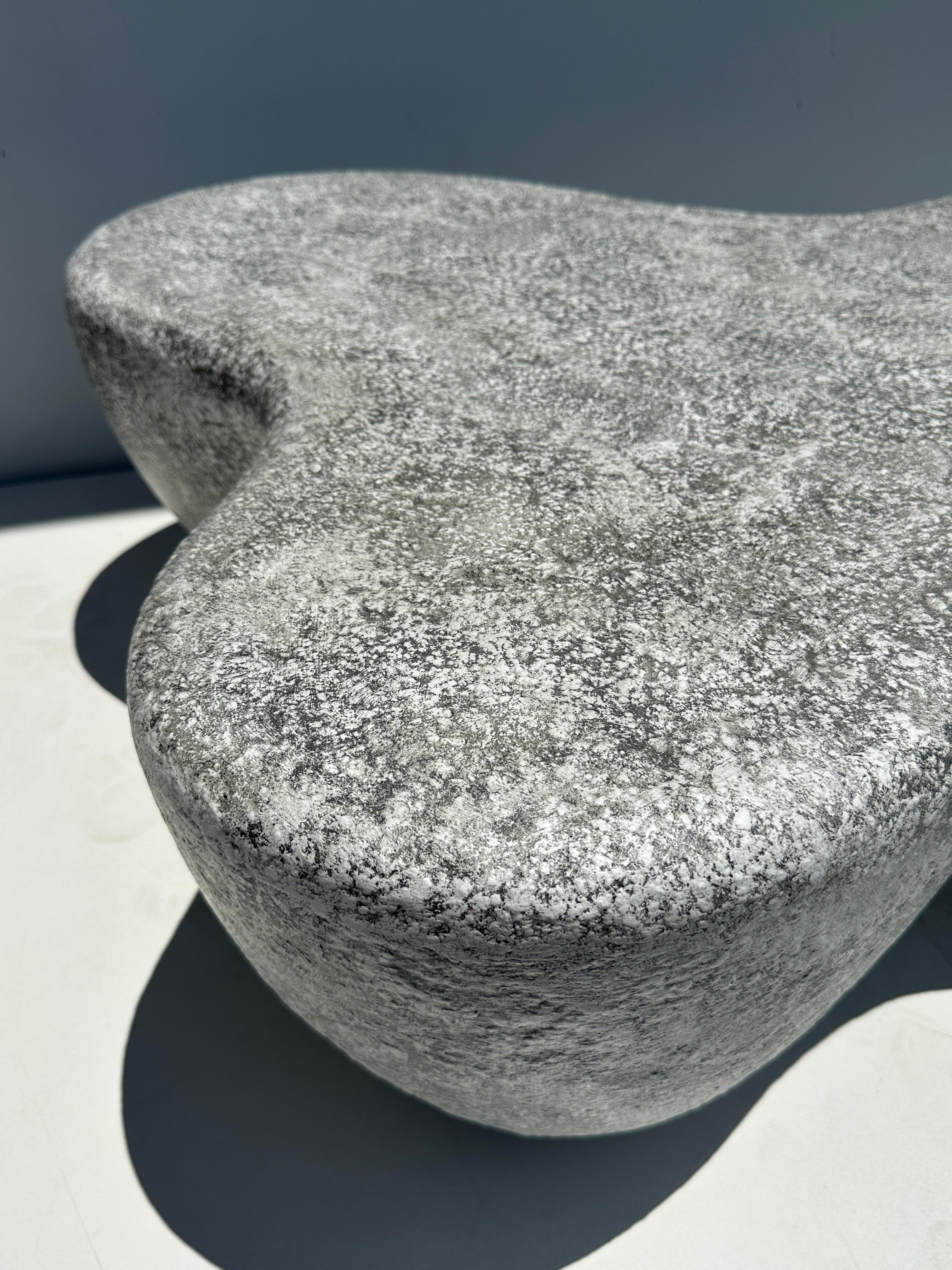 Organic Shaped Faux Concrete Coffee Table For Sale 10