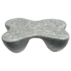 Organic Shaped Faux Concrete Coffee Table