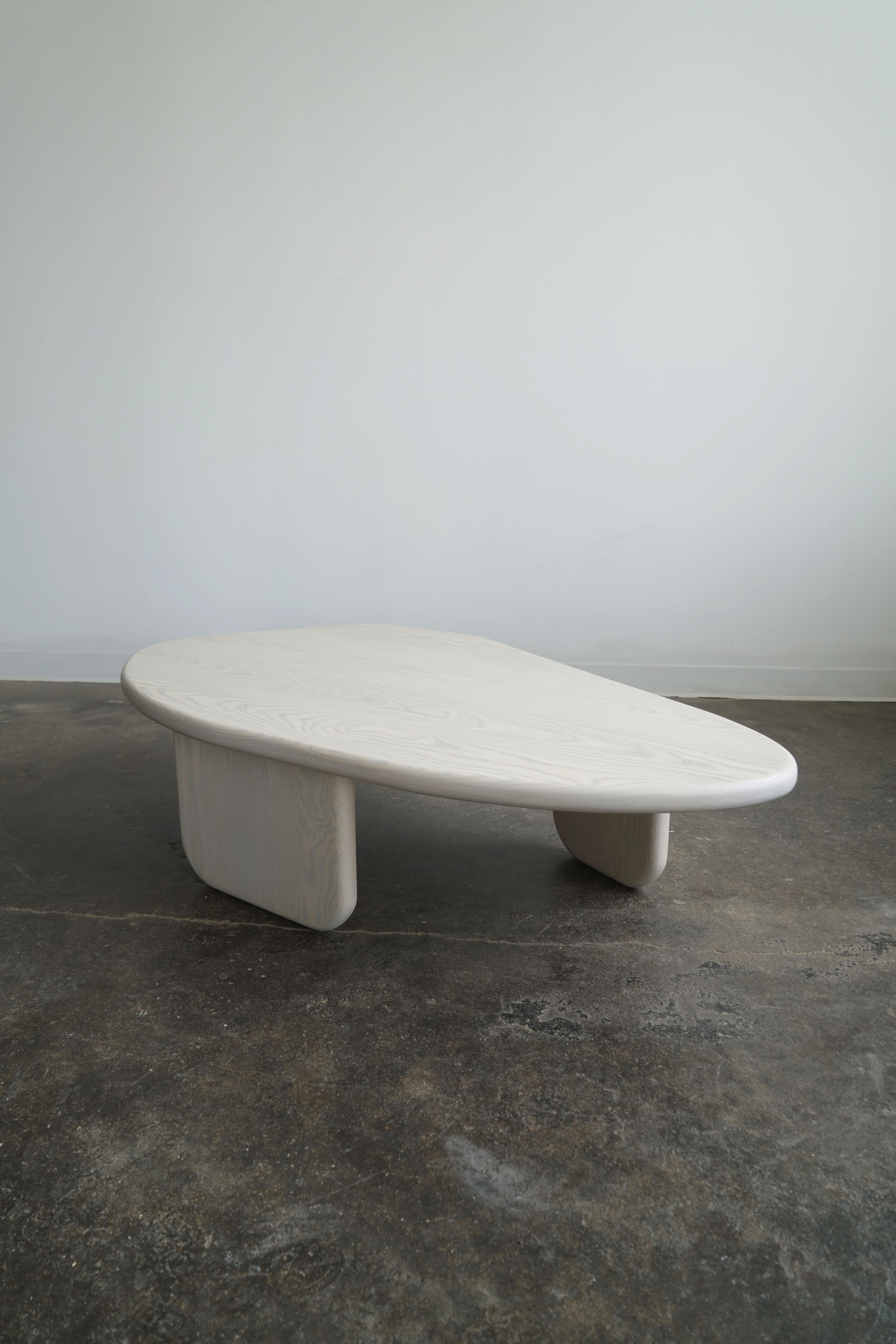 Contemporary Organic Shaped Modern Coffee Table by Last Workshop, Silk Grey Ash For Sale