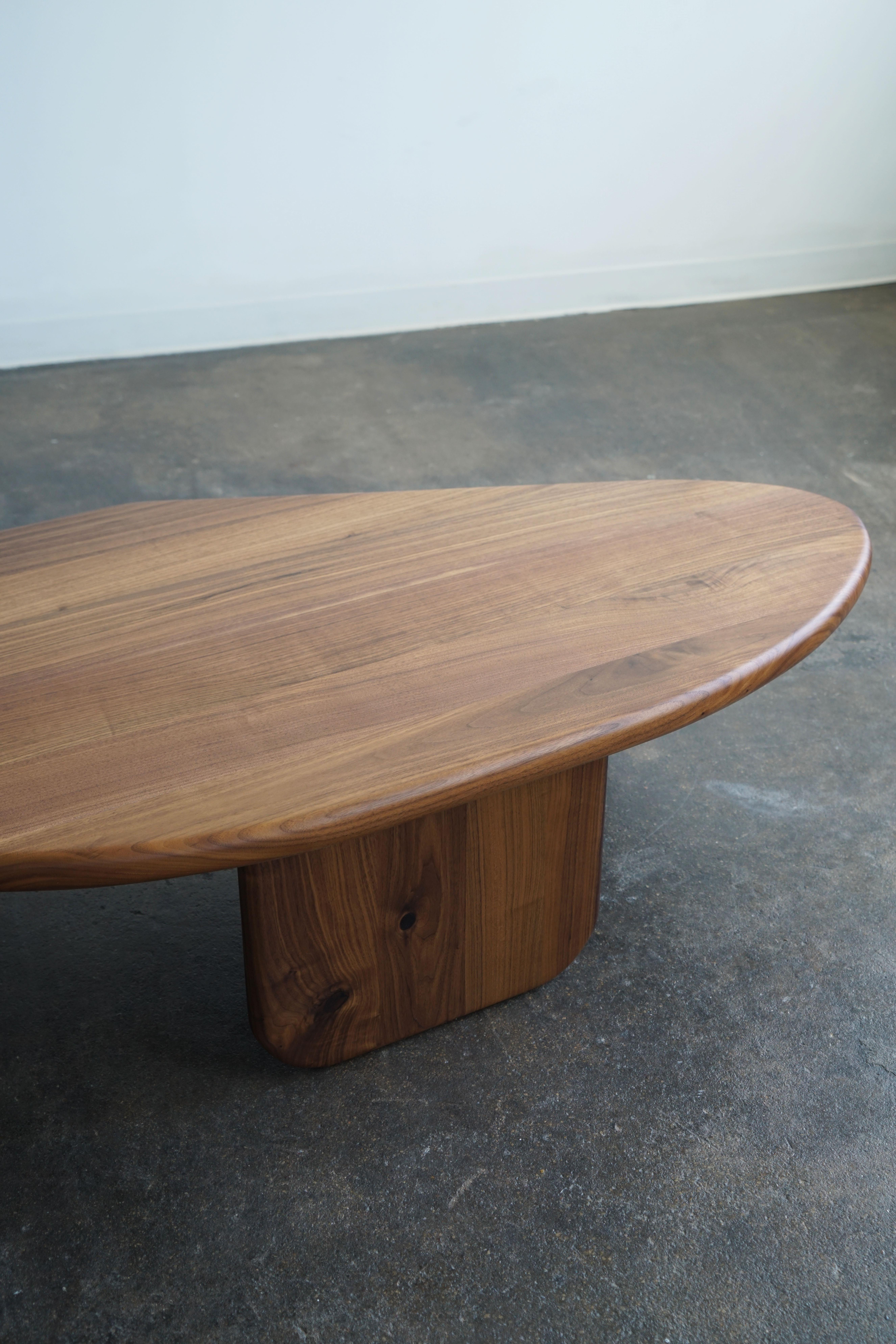 Contemporary Organic Shaped Modern Coffee Table by Last Workshop, Walnut For Sale