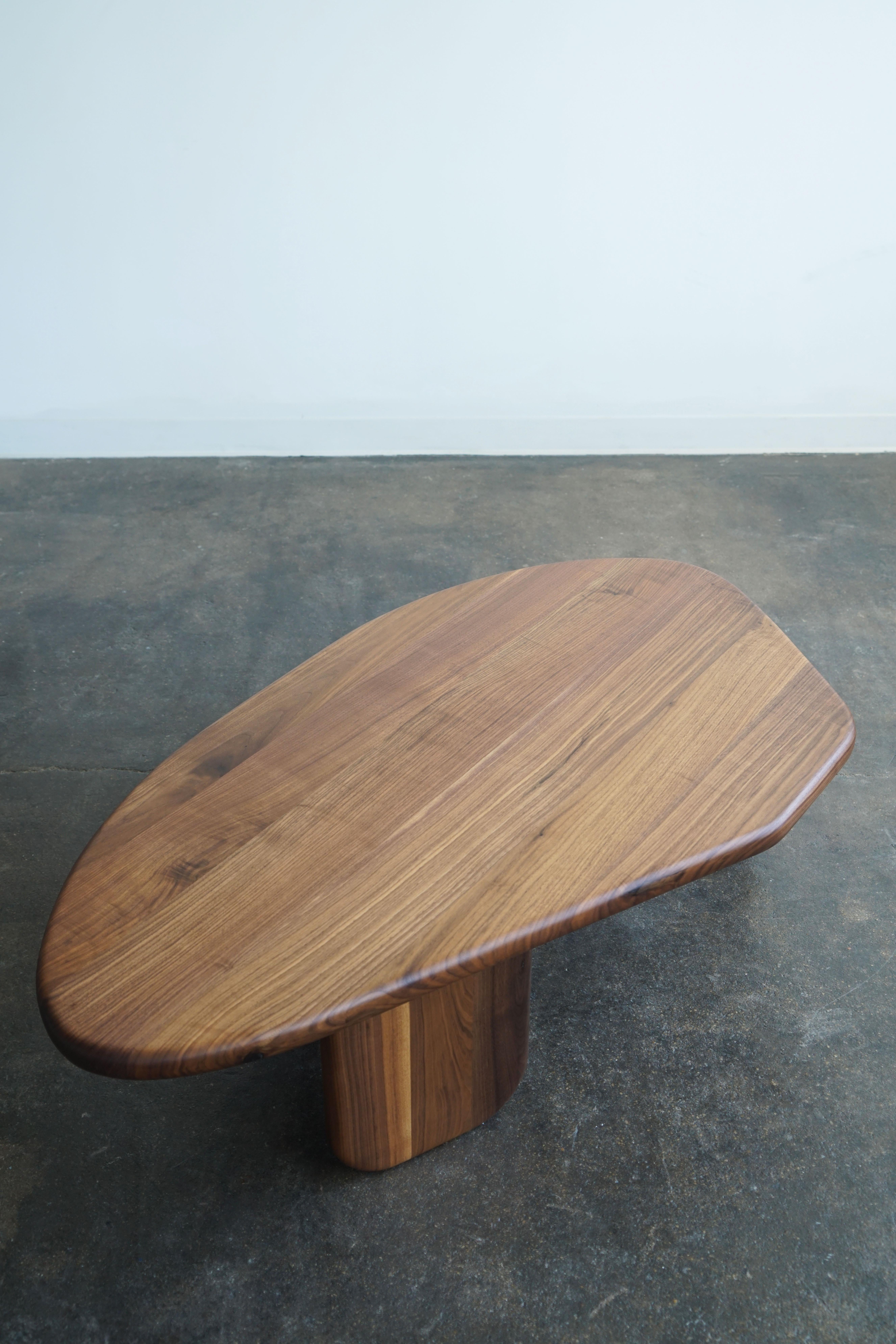 American Organic Shaped Modern Coffee Table by Last Workshop, Walnut For Sale