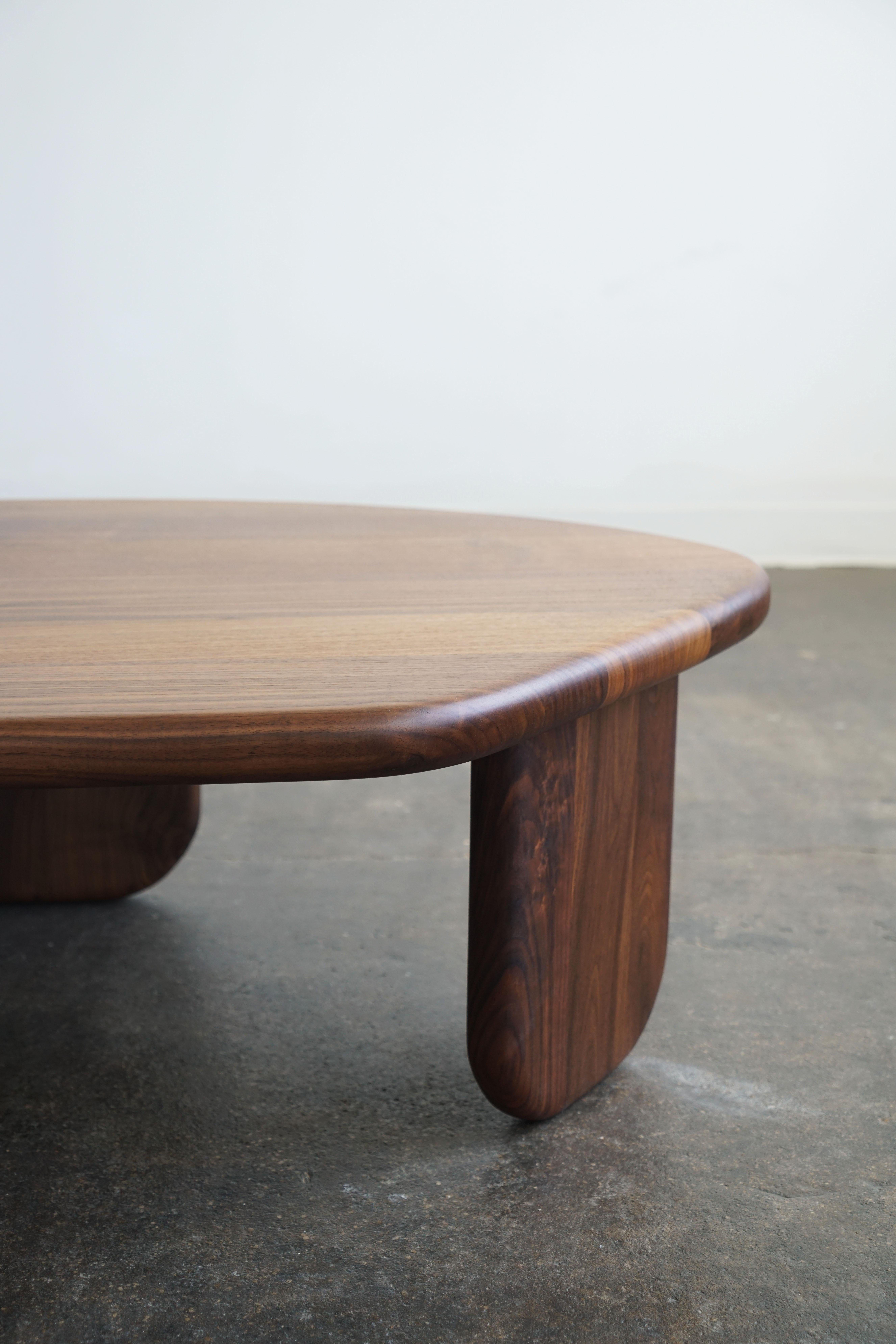 Organic Shaped Modern Coffee Table by Last Workshop, Walnut In New Condition For Sale In Chicago, IL
