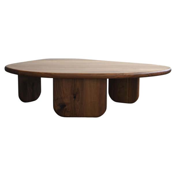 Organic Shaped Modern Coffee Table by Last Workshop, Walnut For Sale at ...
