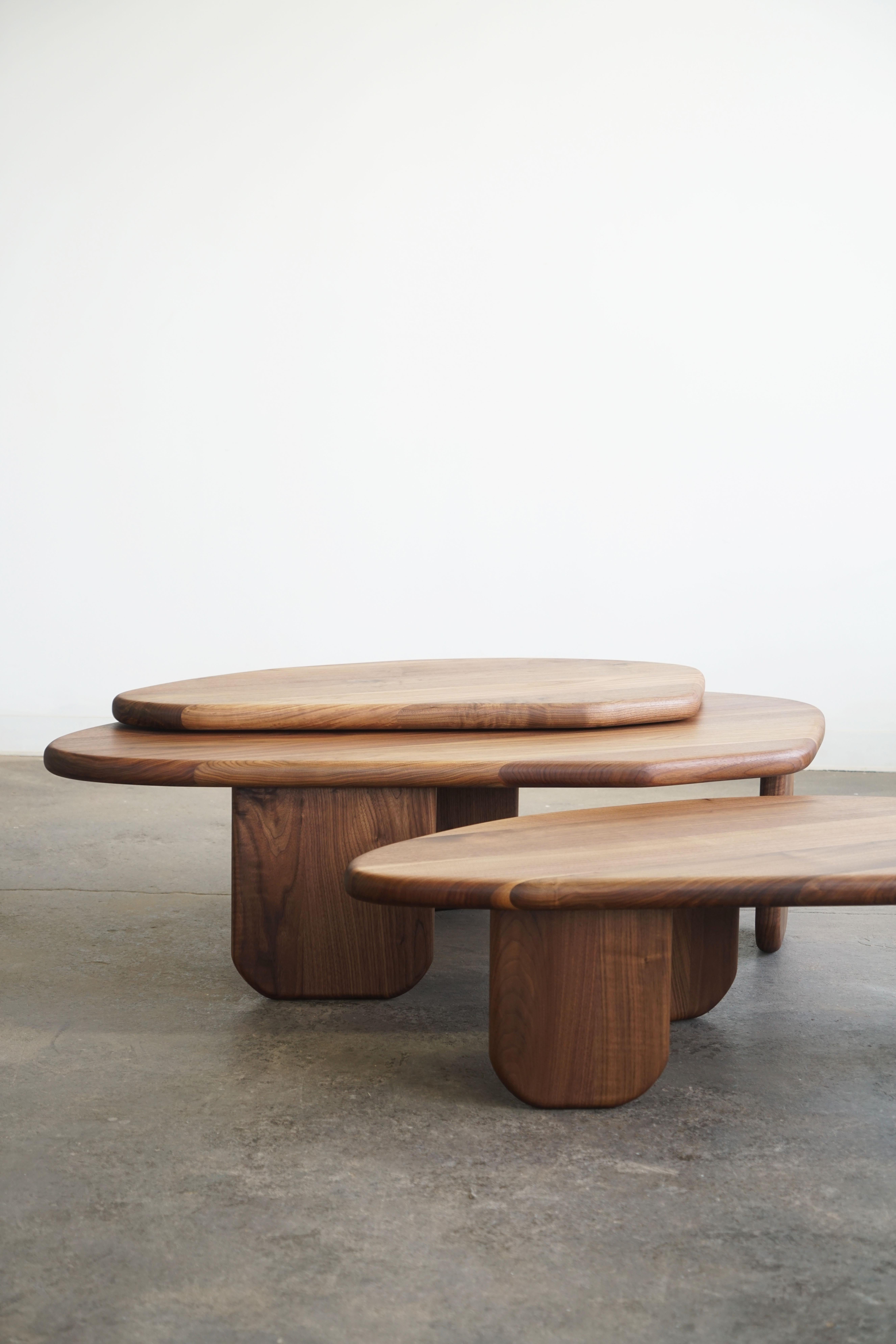Table basse moderne de forme organique 