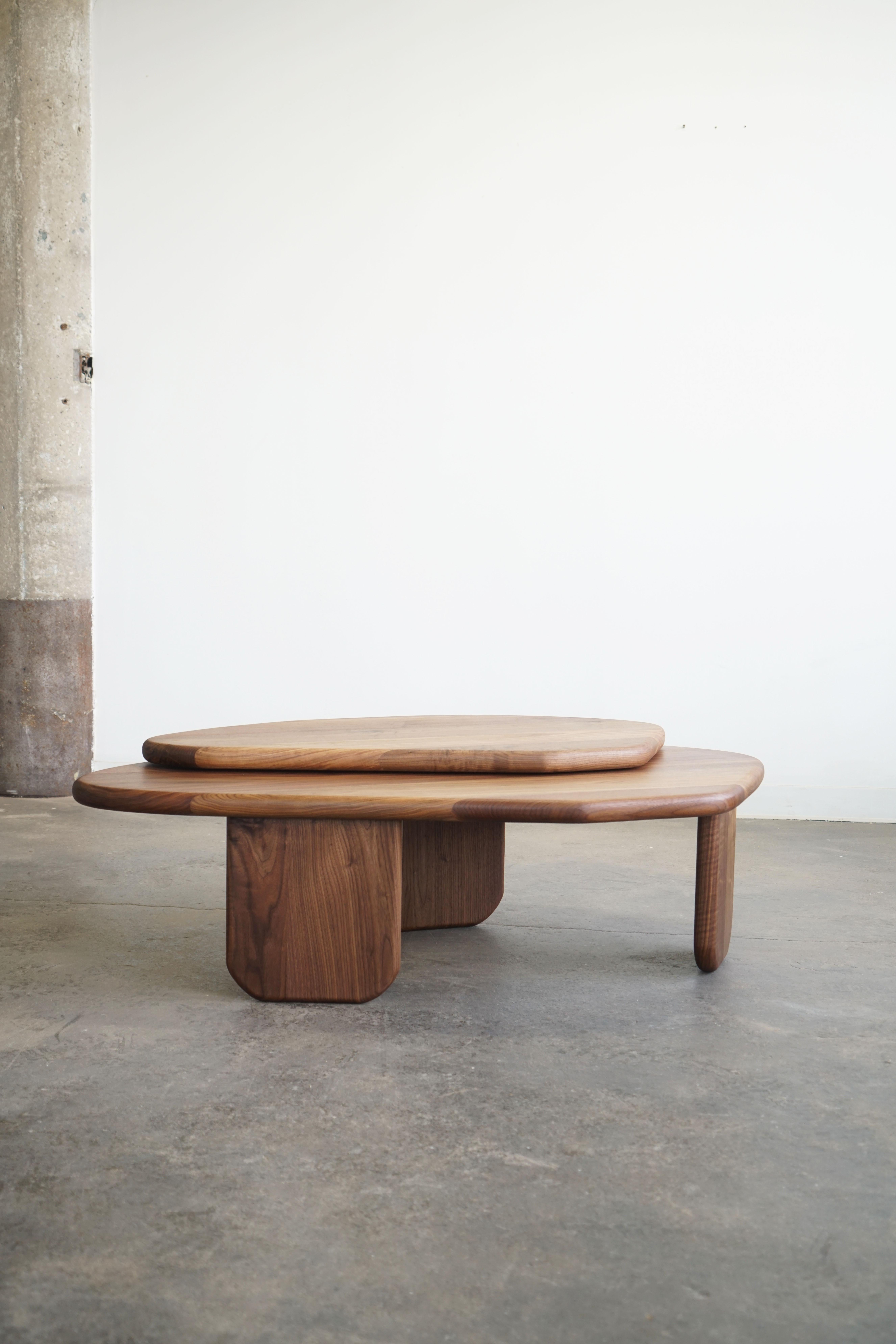 Table basse moderne de forme organique 