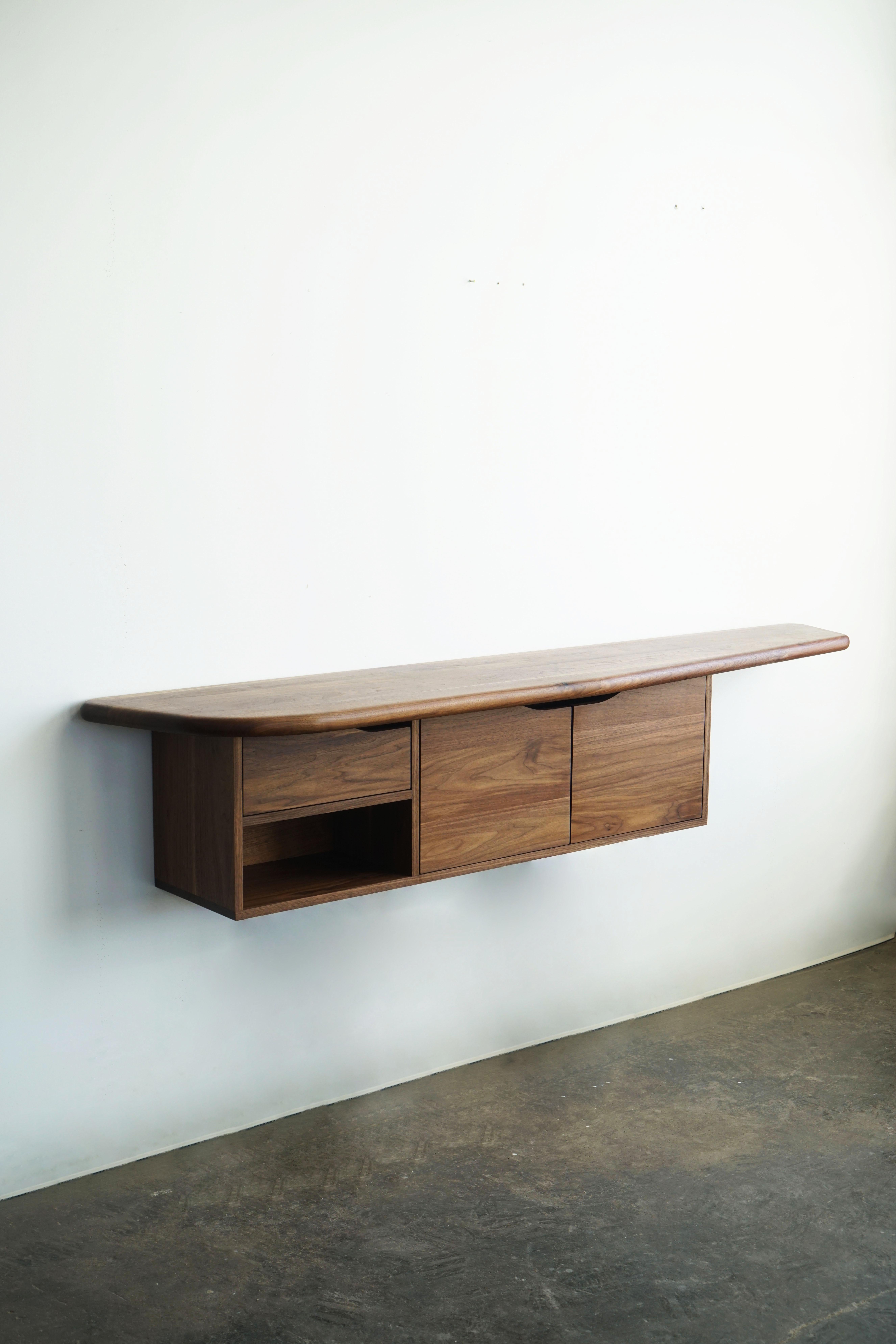 Organic Shaped Modern wall unit by Last Workshop, 2023.
Shown here in a solid walnut, natural finish.
96