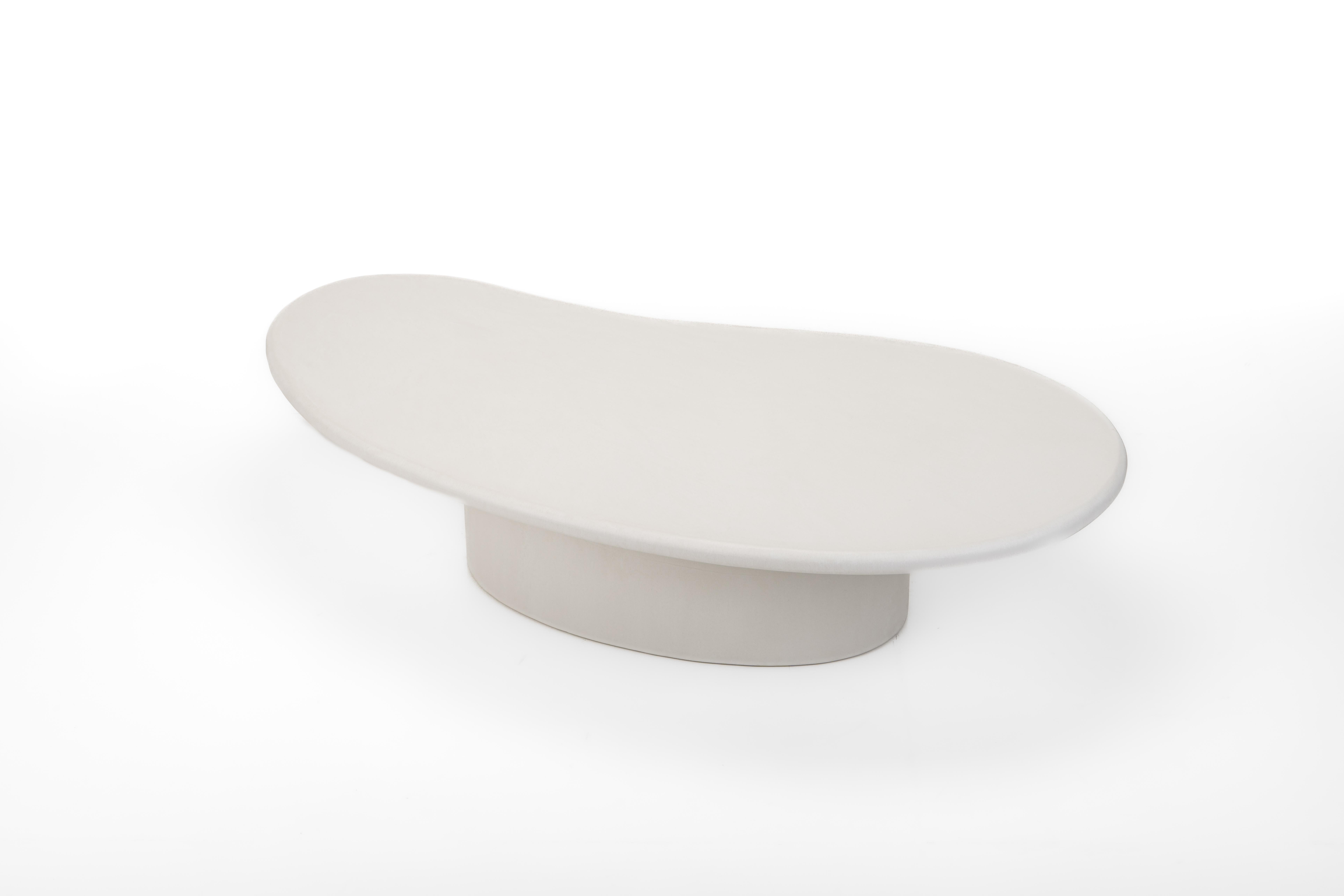 Belgian Organic Shaped Natural Plaster Coffee Table 