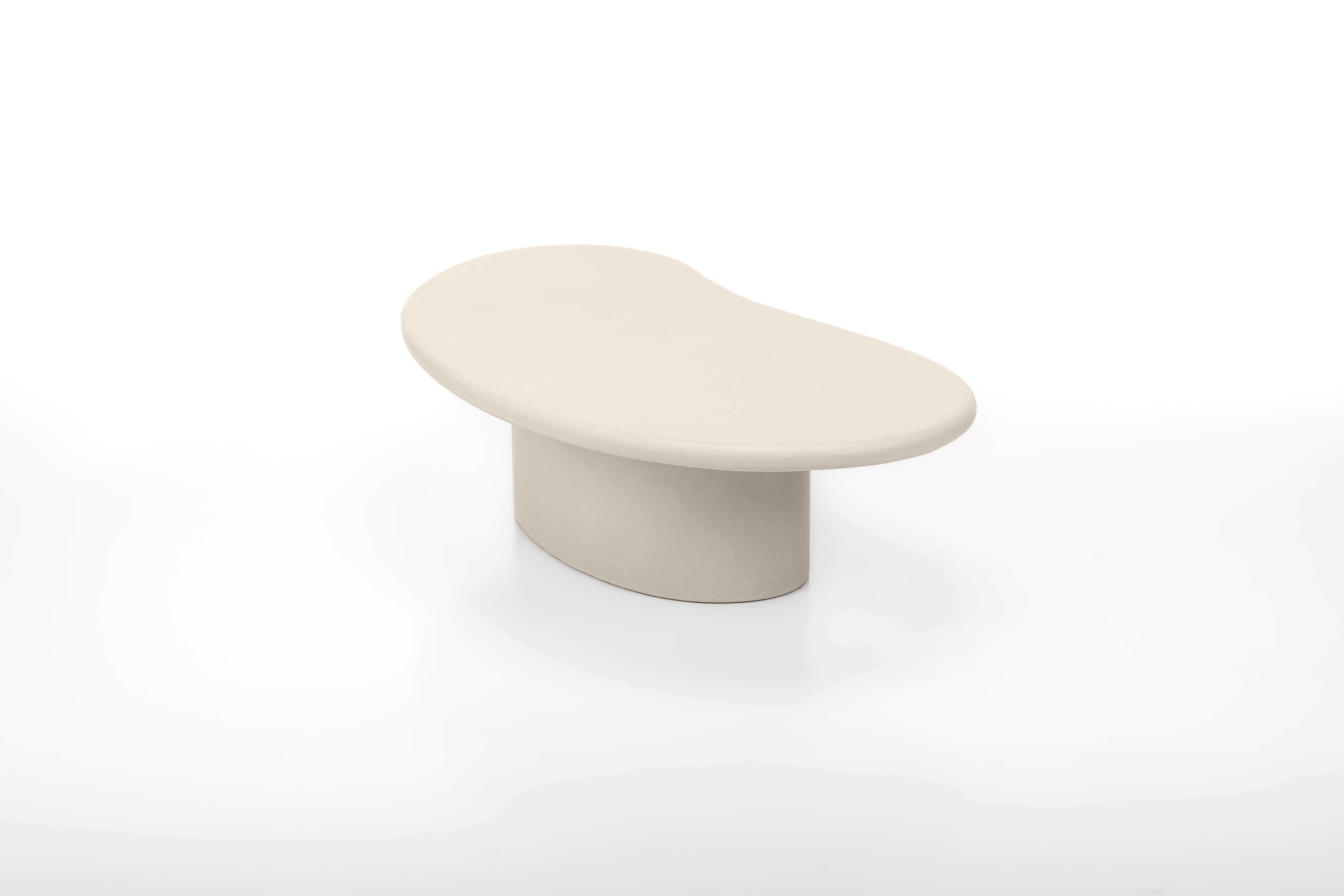 Hand-Crafted Organic Shaped Natural Plaster Coffee Table 
