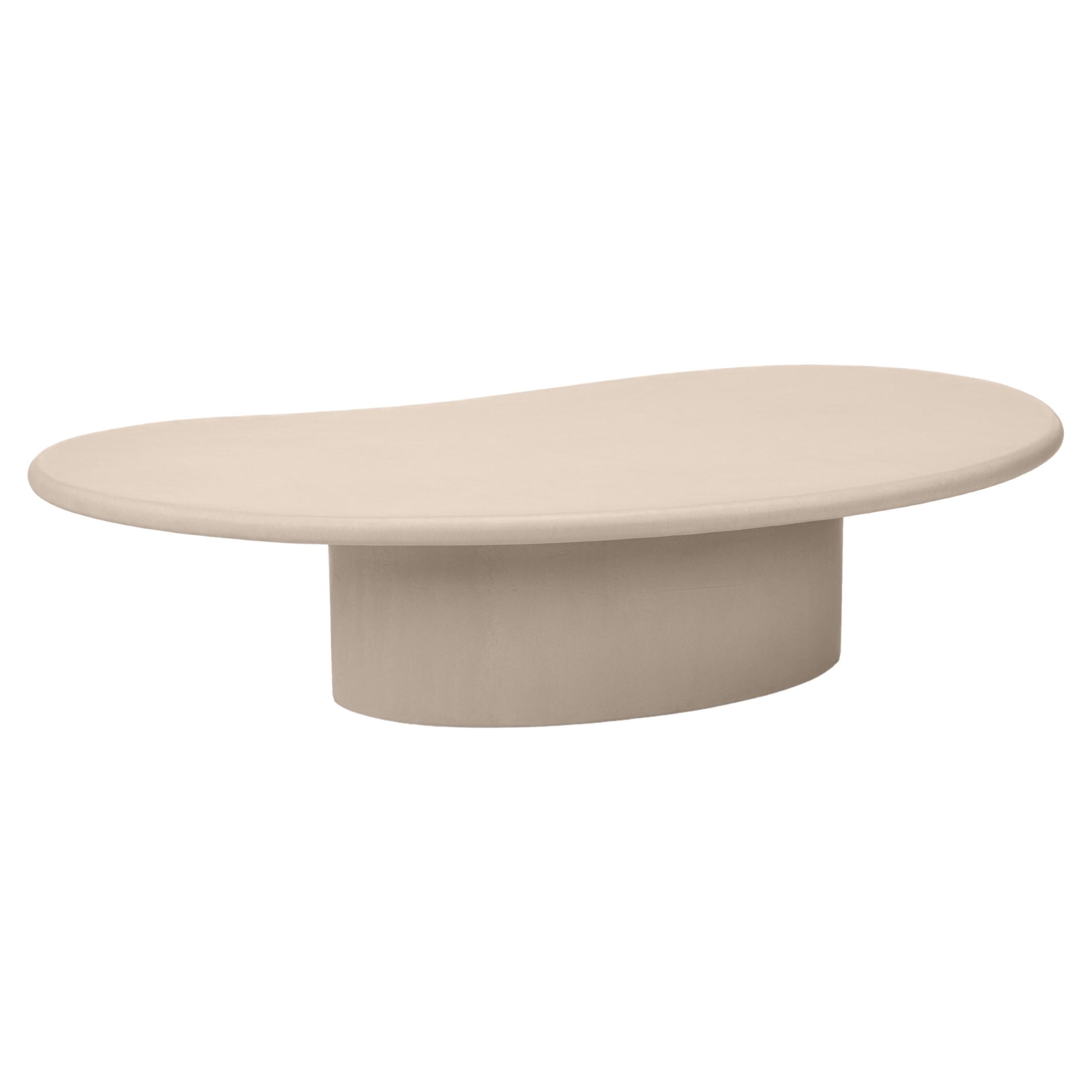 Organic Shaped Natural Plaster Coffee Table "Angus" 150 by Isabelle Beaumont For Sale