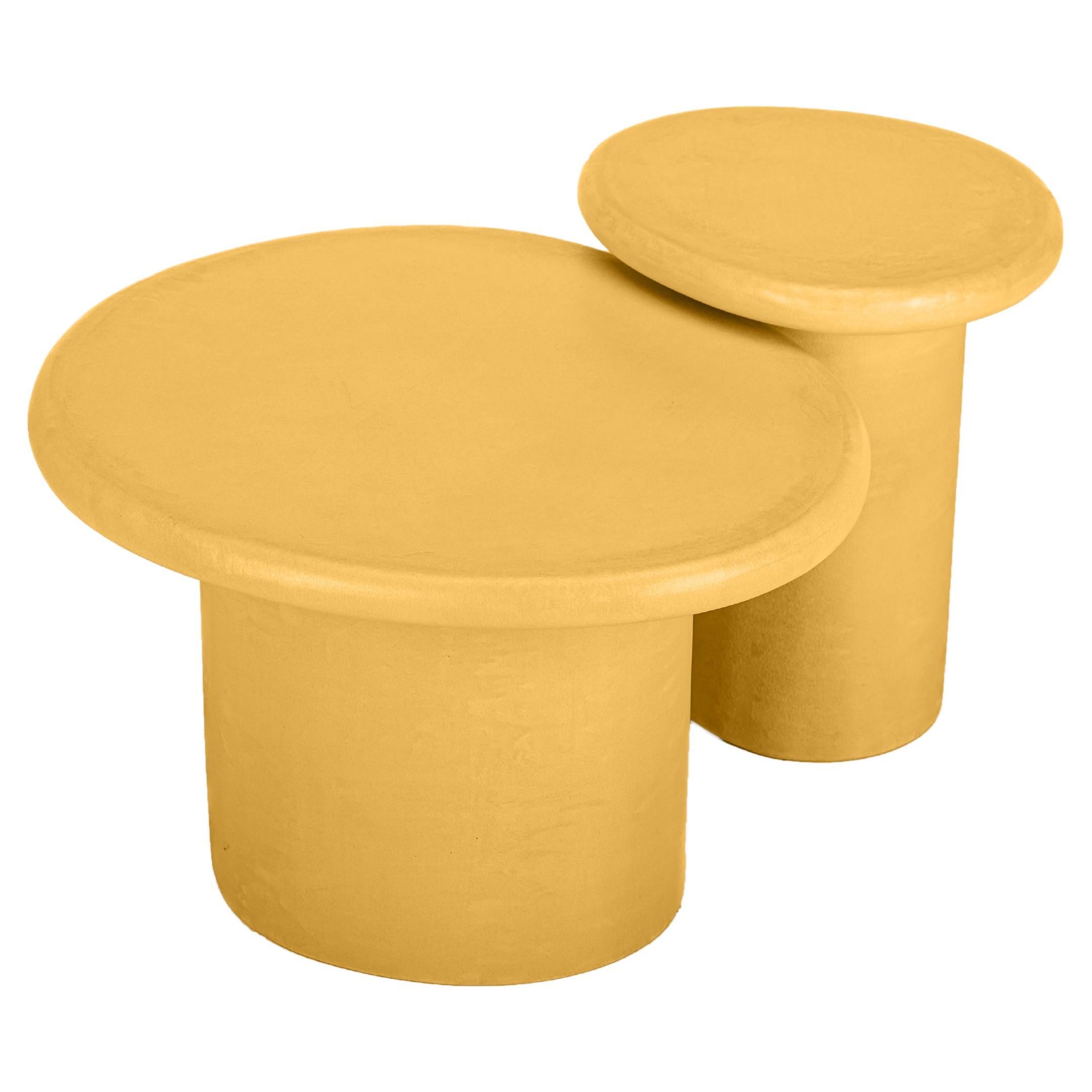 Organic Shaped Mortex Coffee Table Set "Sami" BM09 by Isabelle Beaumont