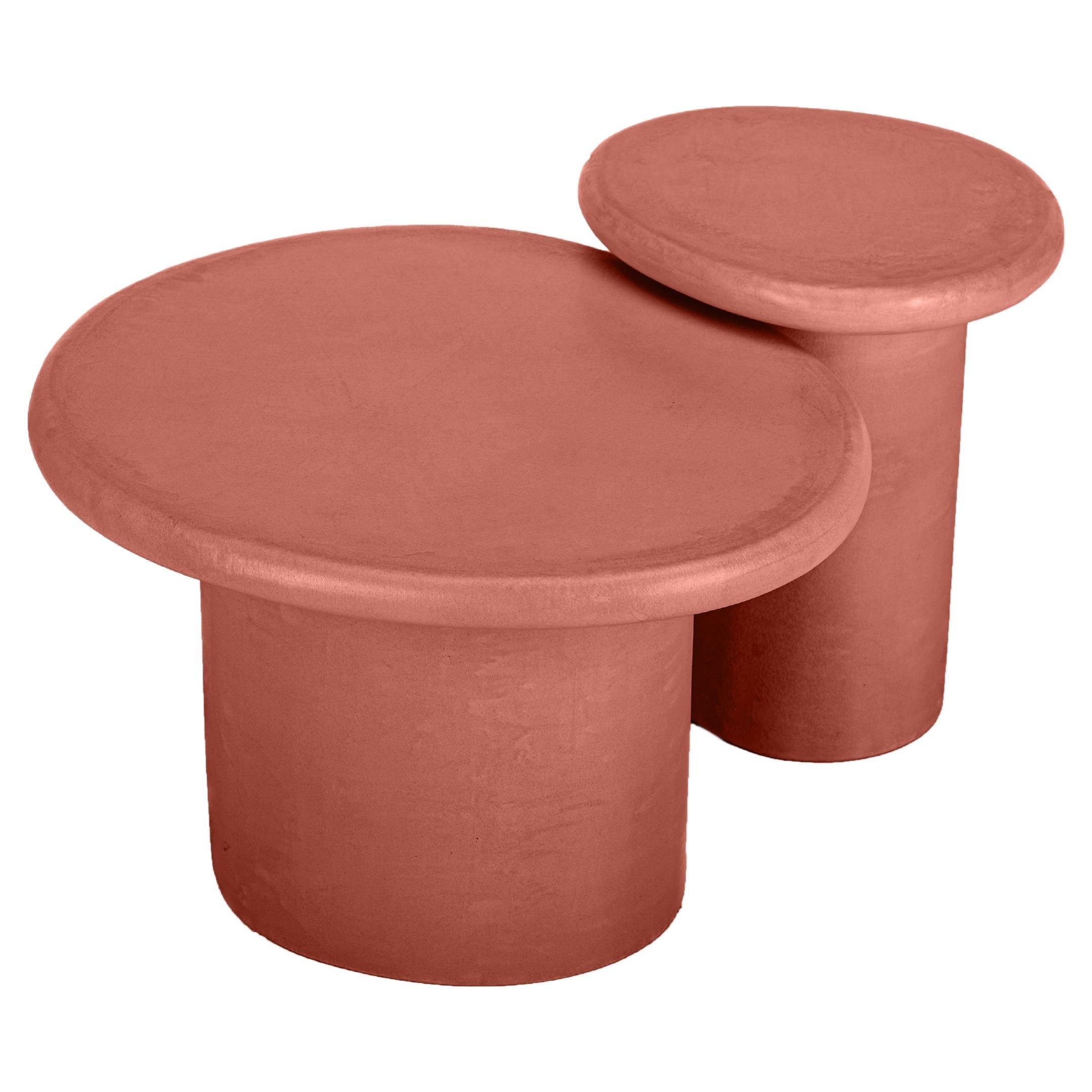 Organic Shaped Mortex Coffee Table Set "Sami" BM15 by Isabelle Beaumont