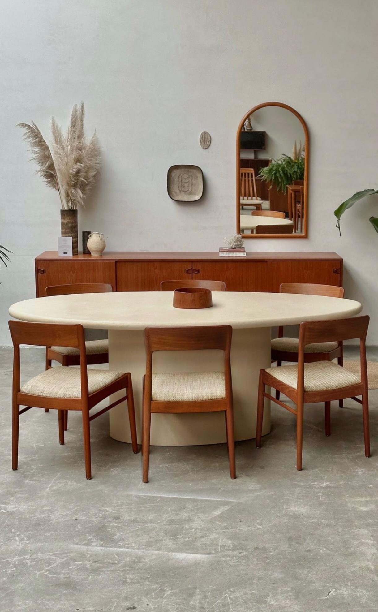 organic shaped dining table
